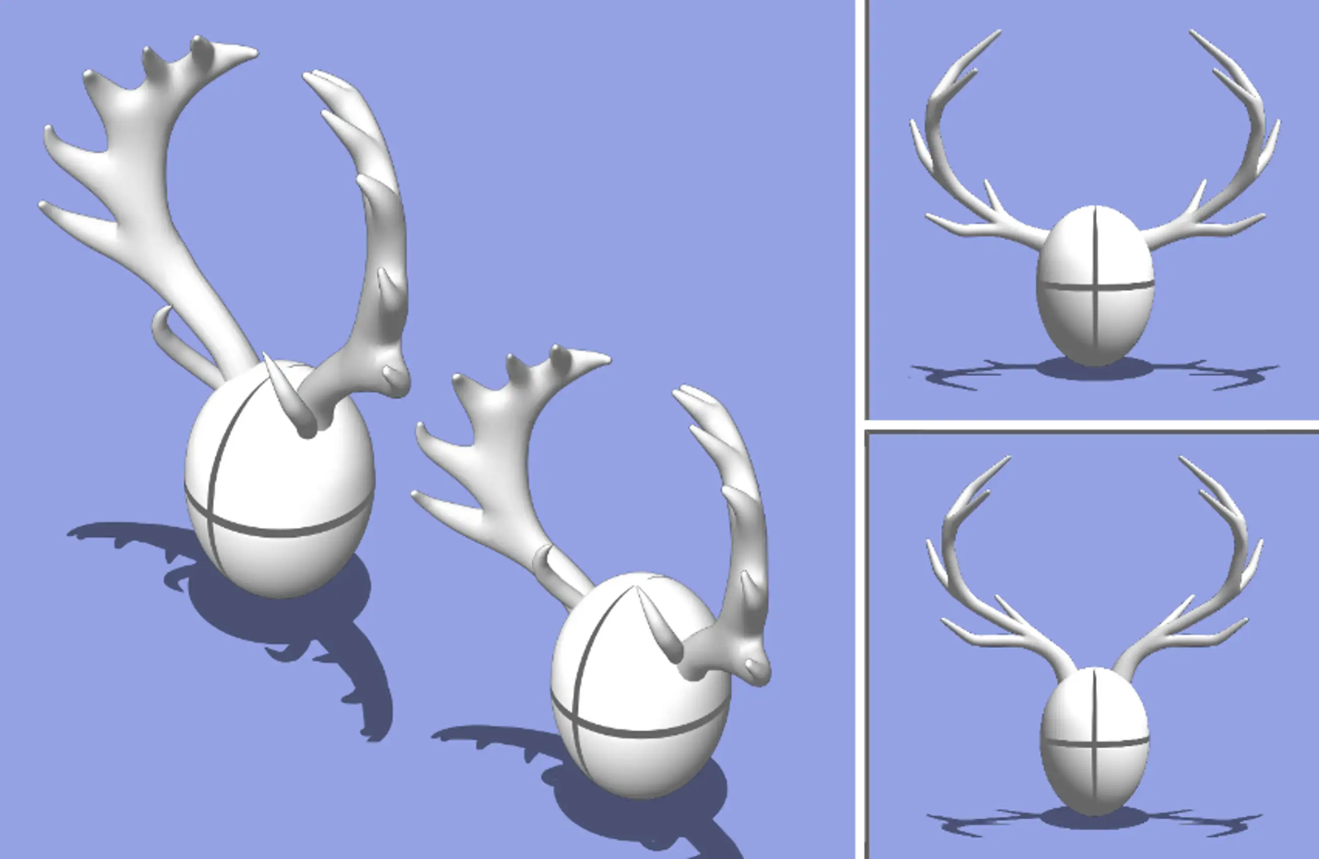 Horn 3D Materials - 17 Deer antler