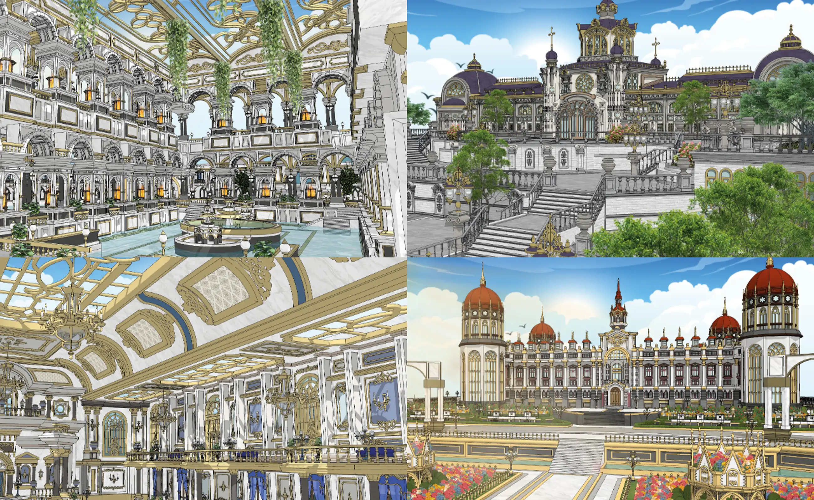 Grand Duchy of Renaissance style - full set palace