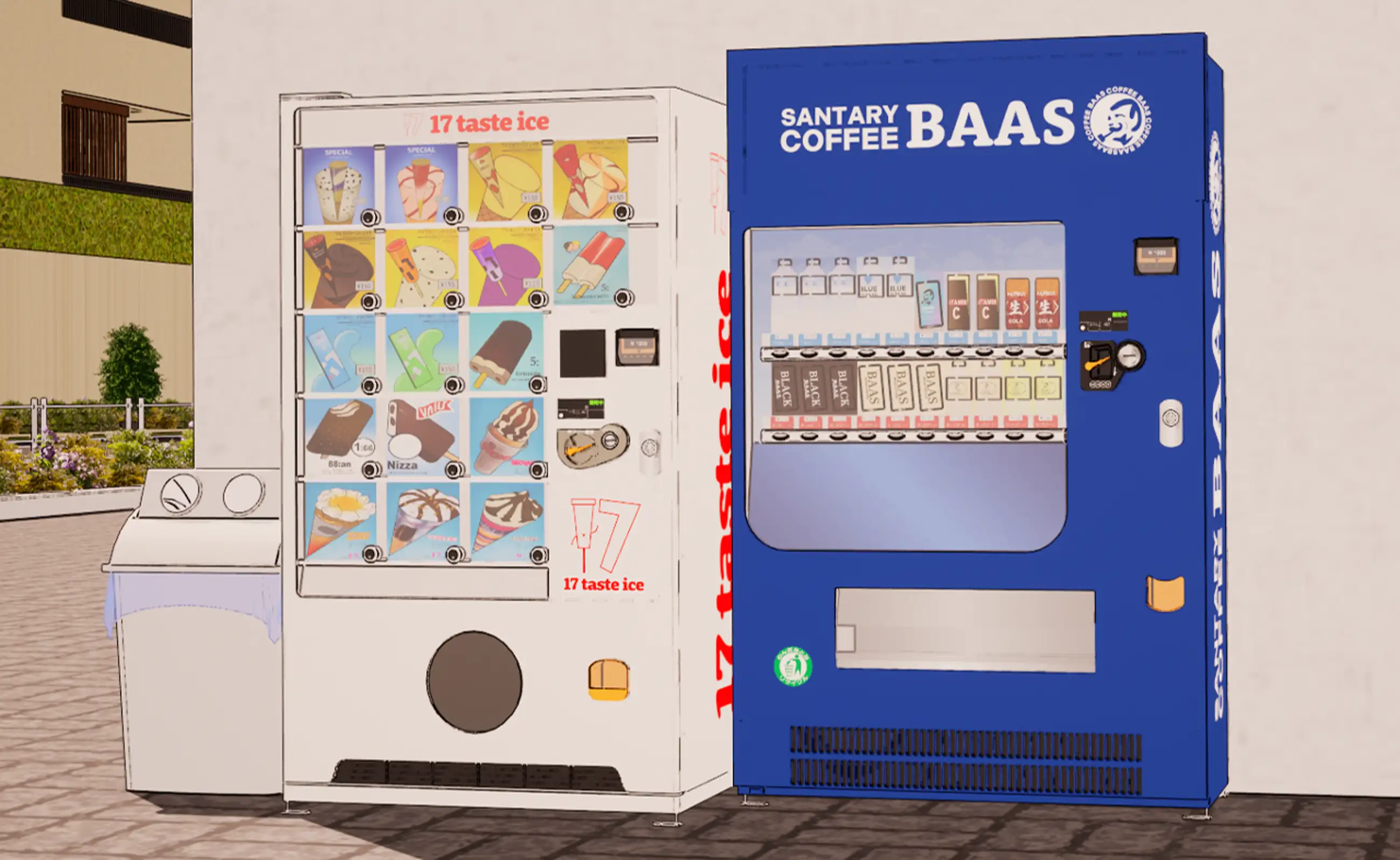 【SKP&クリスタ】日本の飲料水、アイスクリーム自販機set