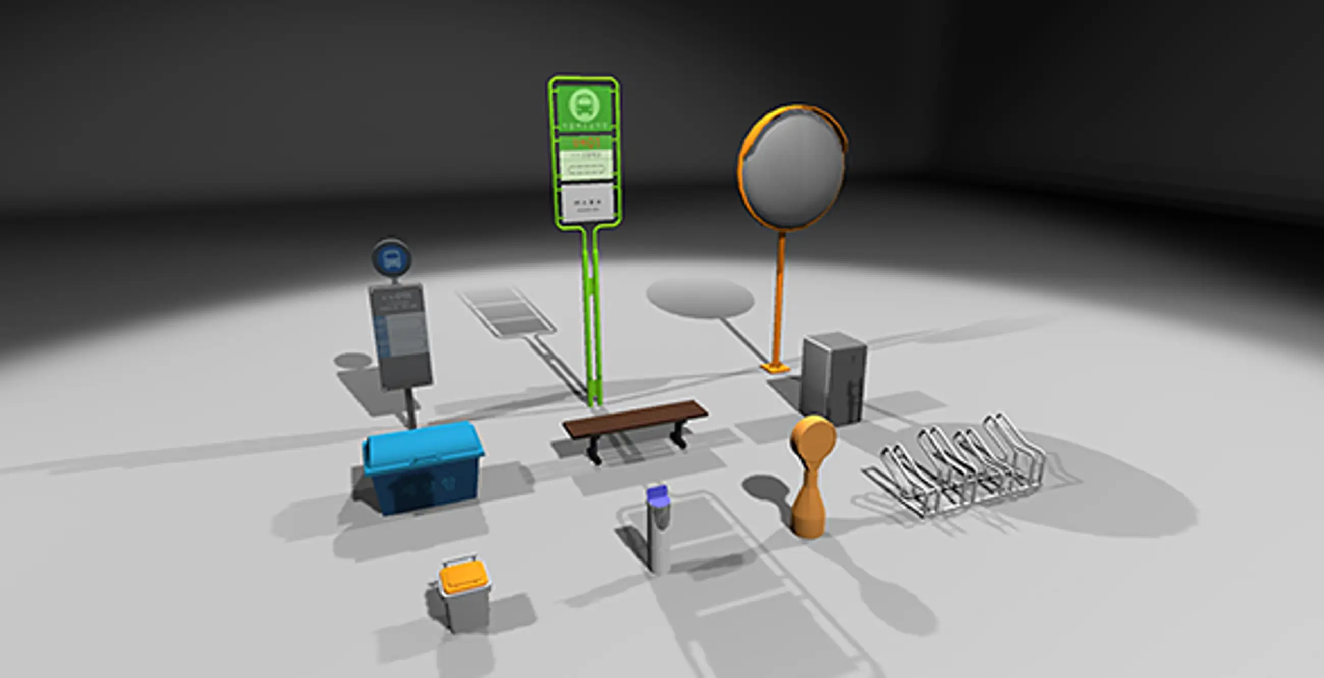 실외 세트1 10가지 FBX