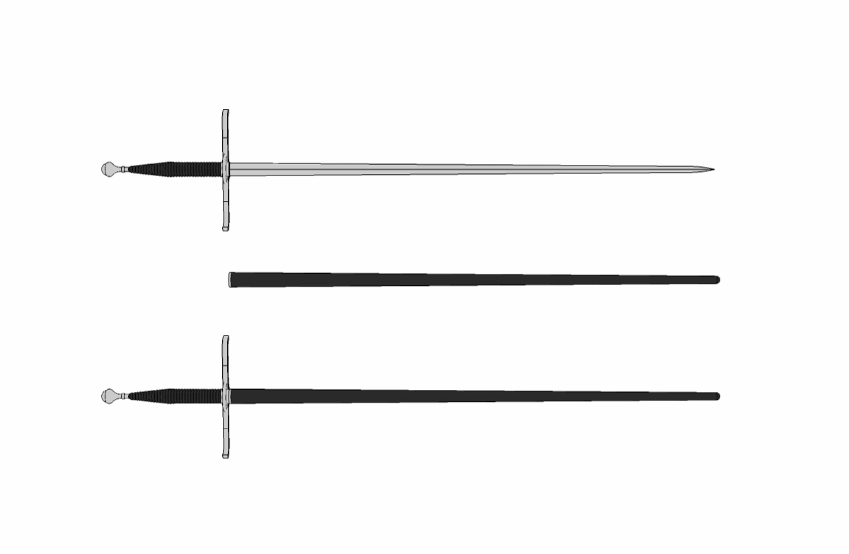 3D武器 - ターク tuck (ヨーロッパ刀剣、刀)