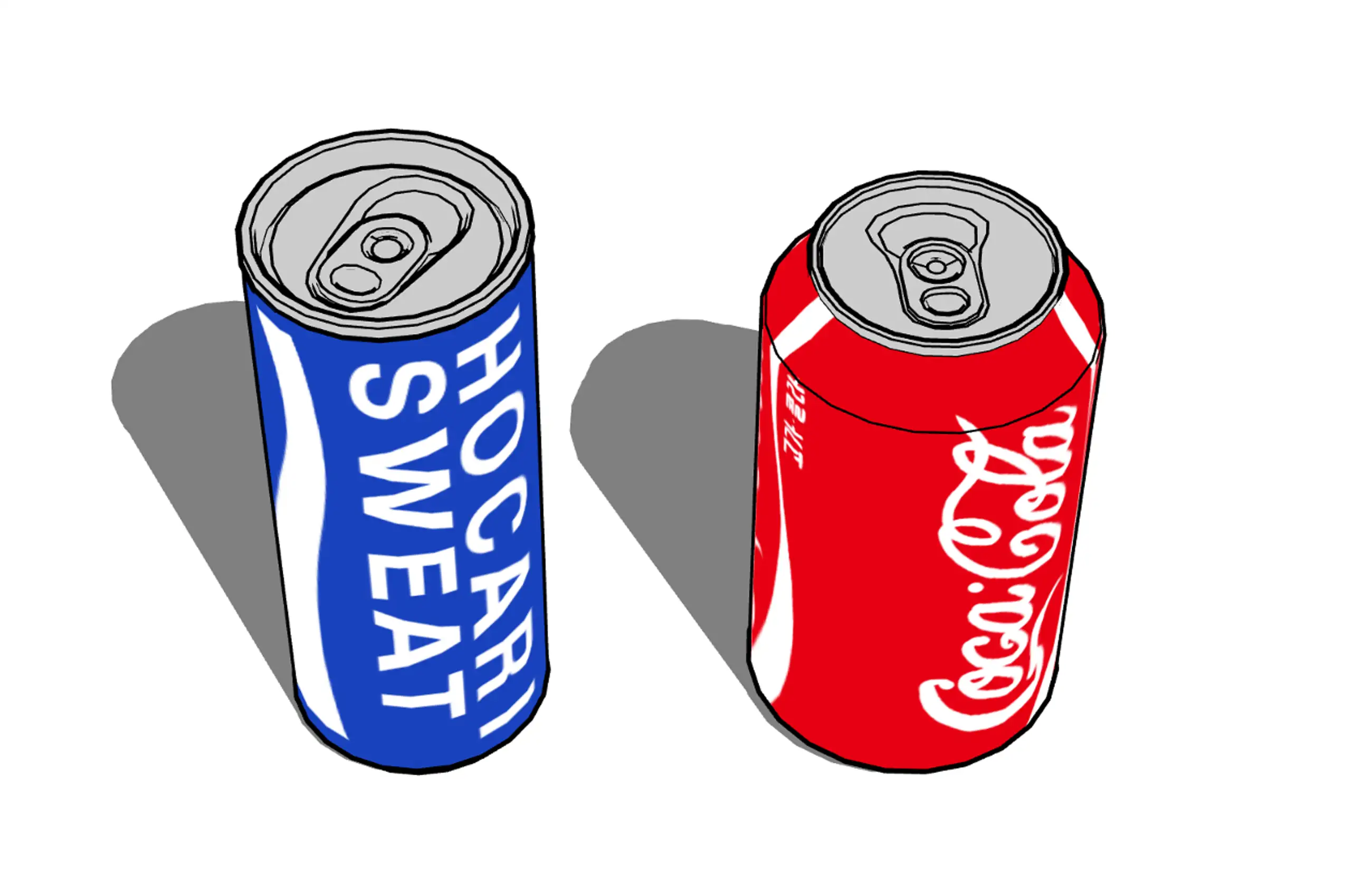 Can of Soda with Line