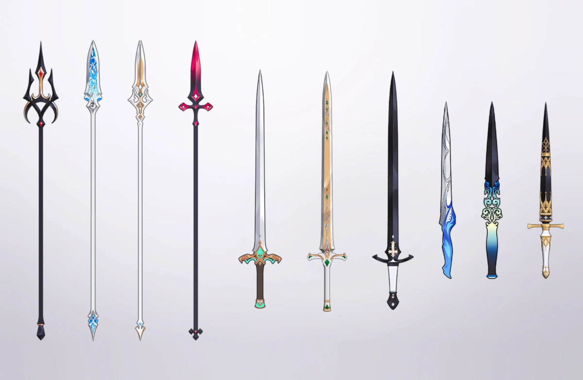 [.blend] 3D Western Fantasy Weapon (for Abler)_Detail Color, 3 Set