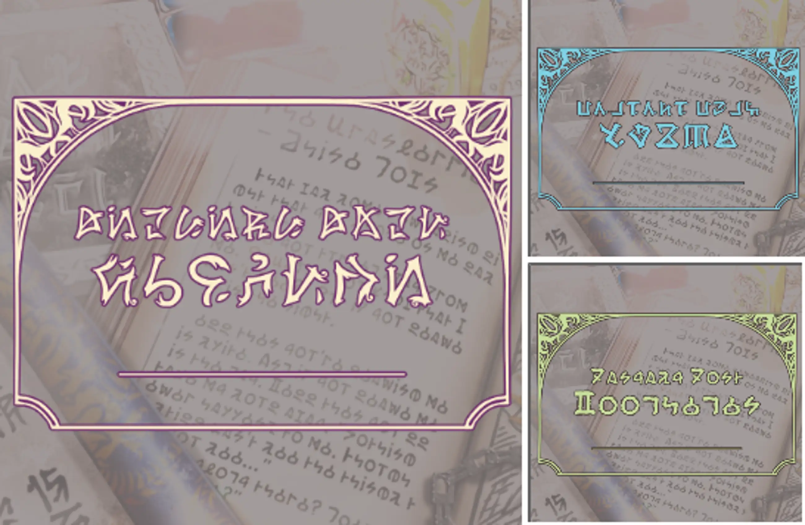 Fantasy Text Font - Ruvetia & Torma & Woodheden & Seyul (Deco, Alter) Set