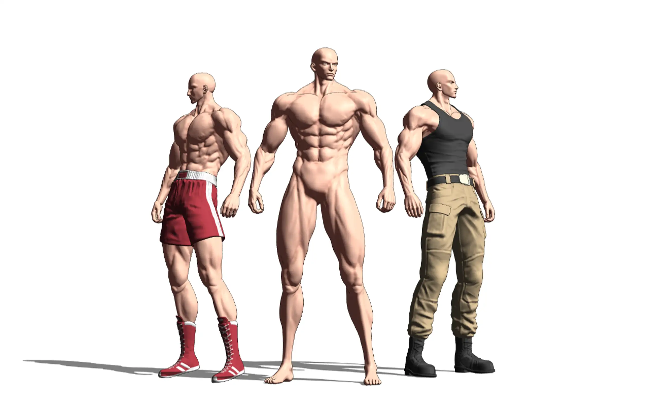 Pro Muscle 3D Modelling / Men