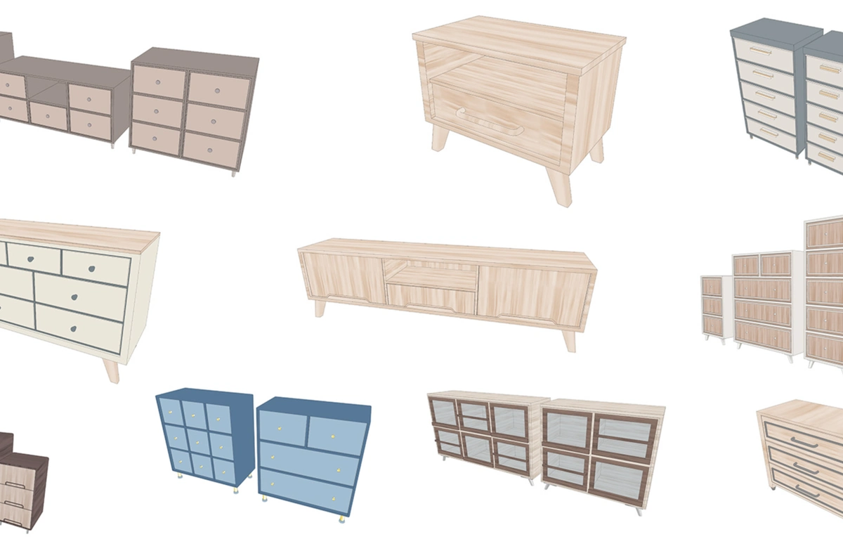 Collection of 10 Type Drawers A