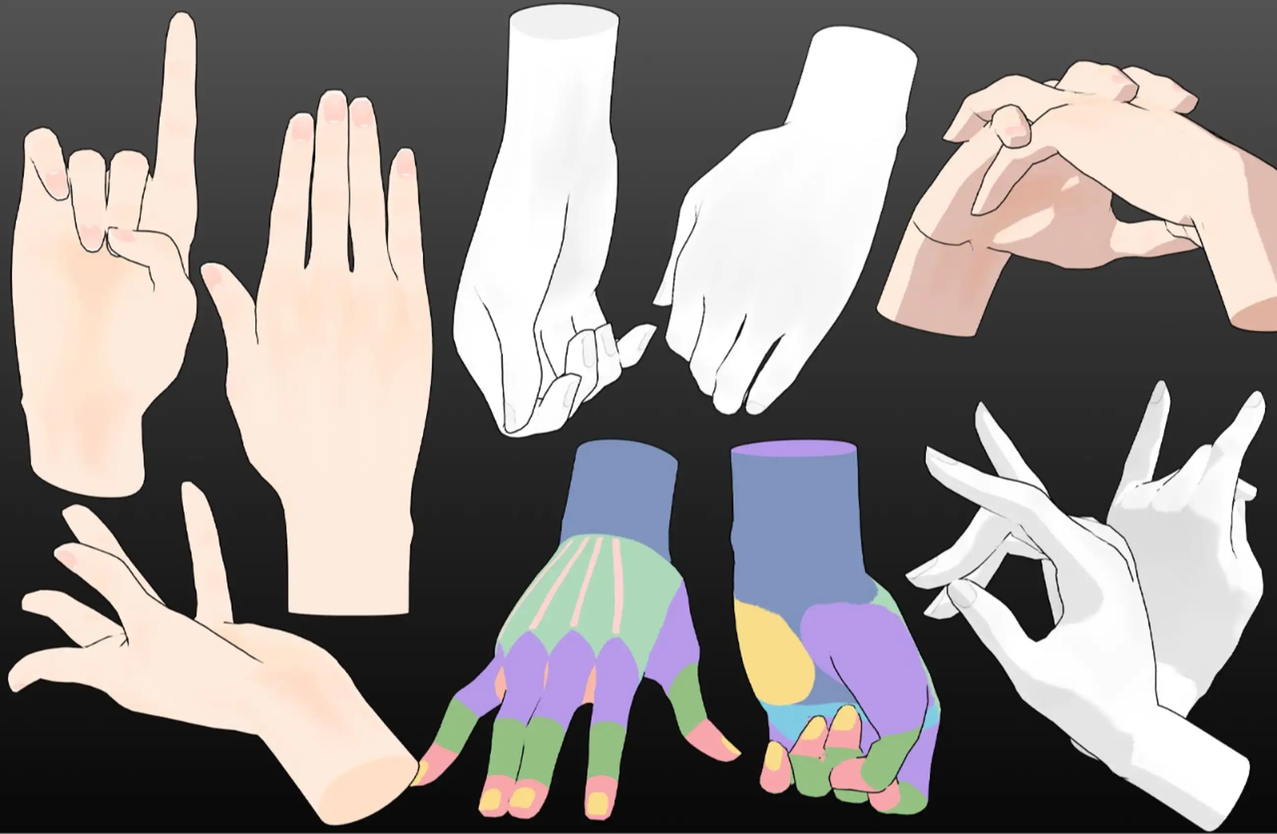 【3D】美しい女性の手（全６種）