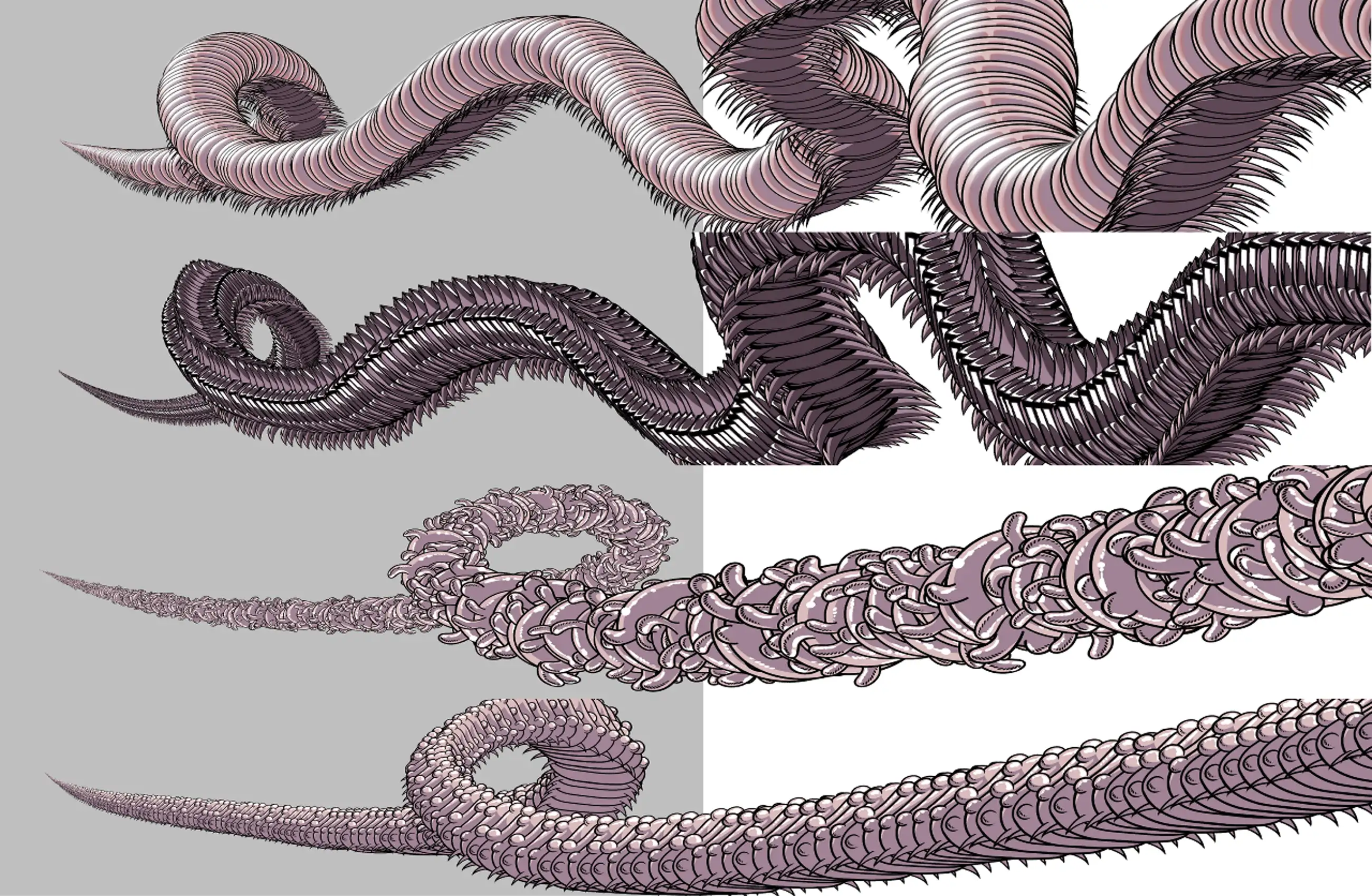 Collection of tentacle & monster creative brushes!