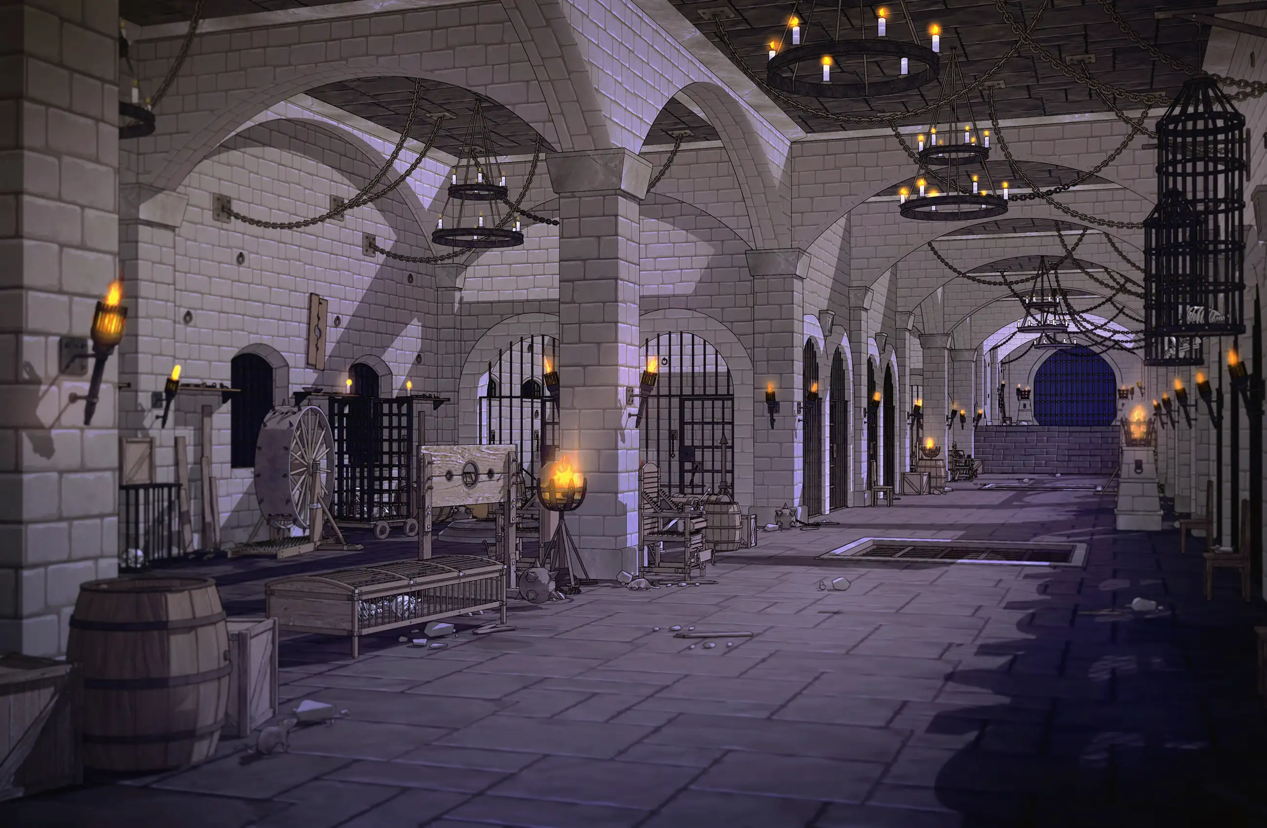 Medieval Fantasy Prison and Torture Room, Security Room - with Props Kit