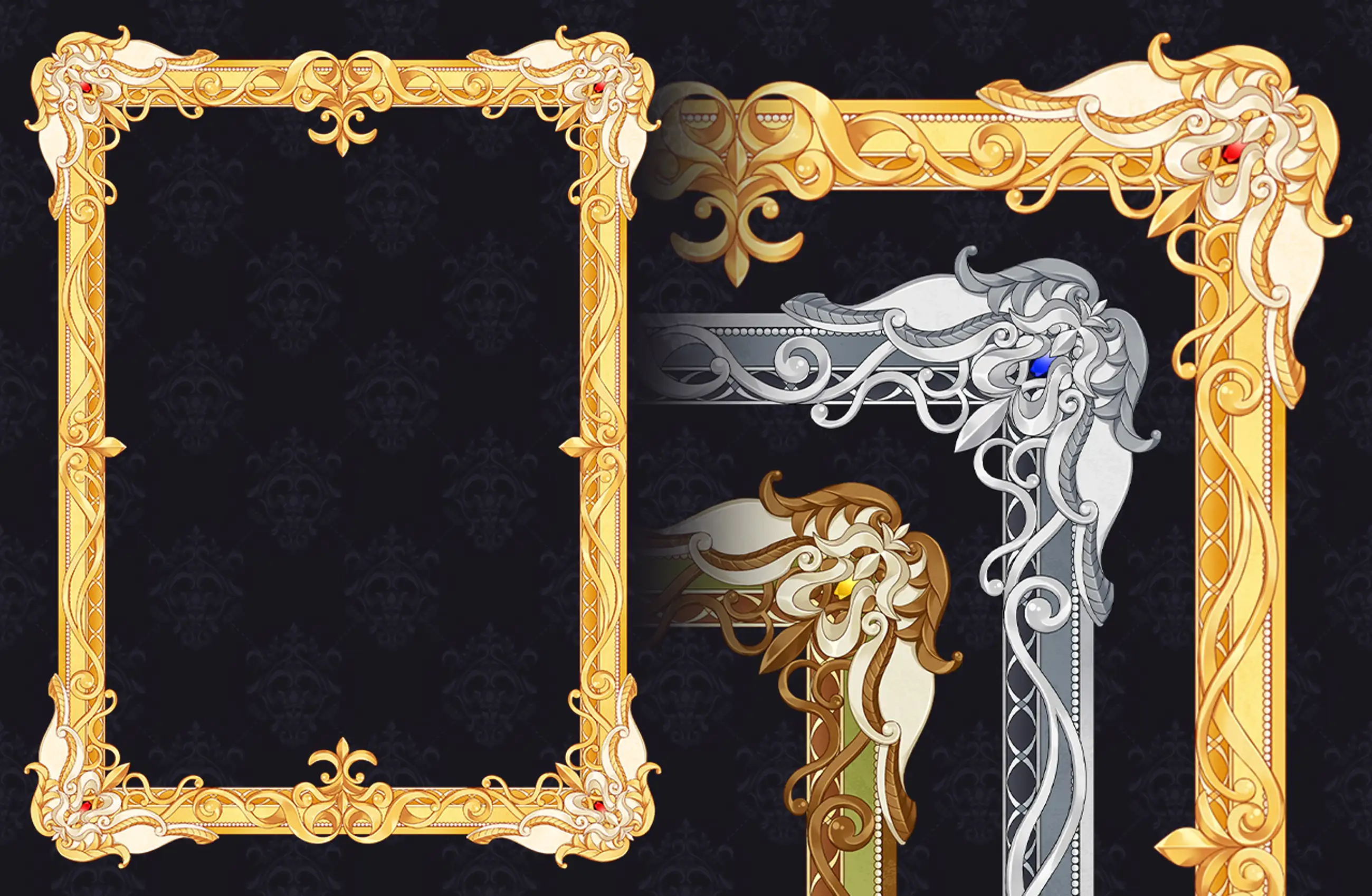 華麗なる羽 額縁 フレーム