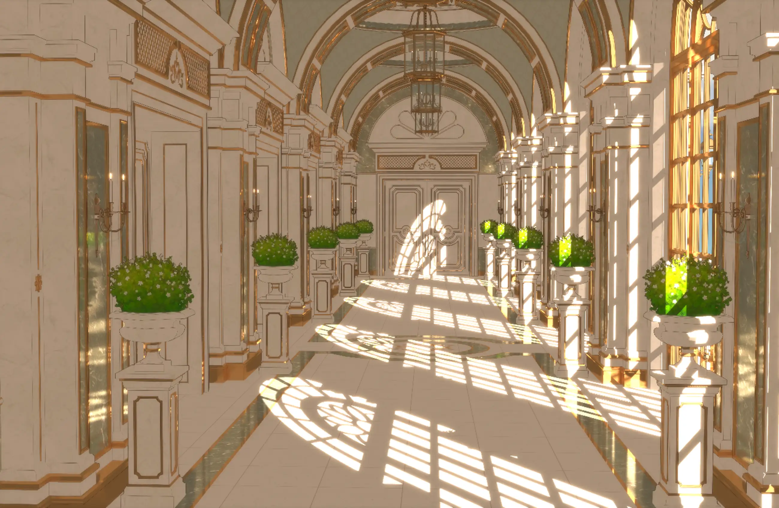 Spring-like mansion Hallways