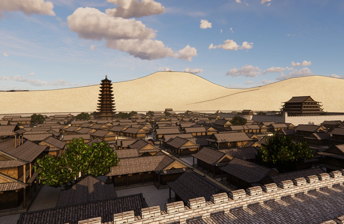 Ancient Chinese architectural group