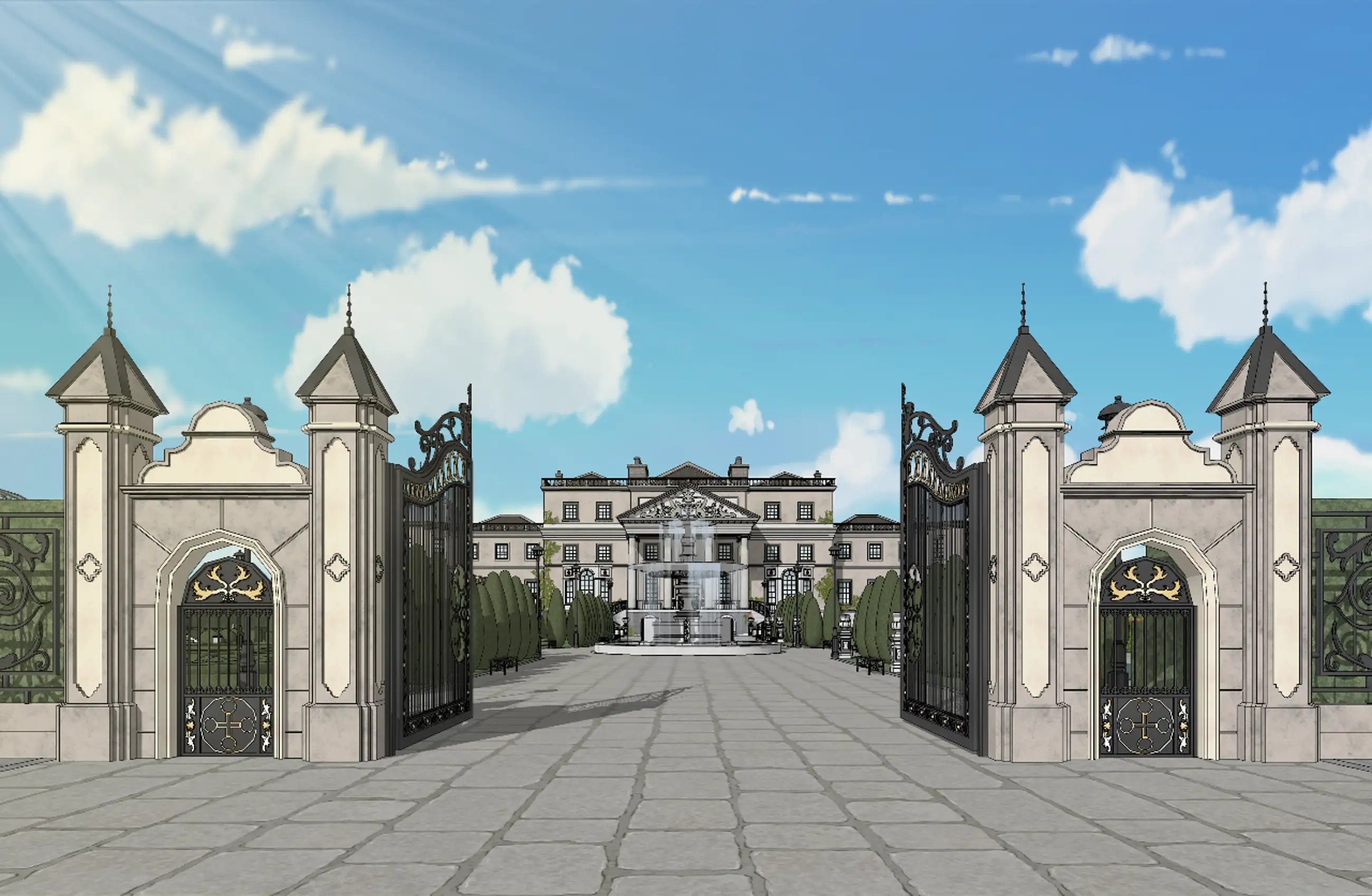 [Romance fantasy] 19th Century European-style mansion - Full package