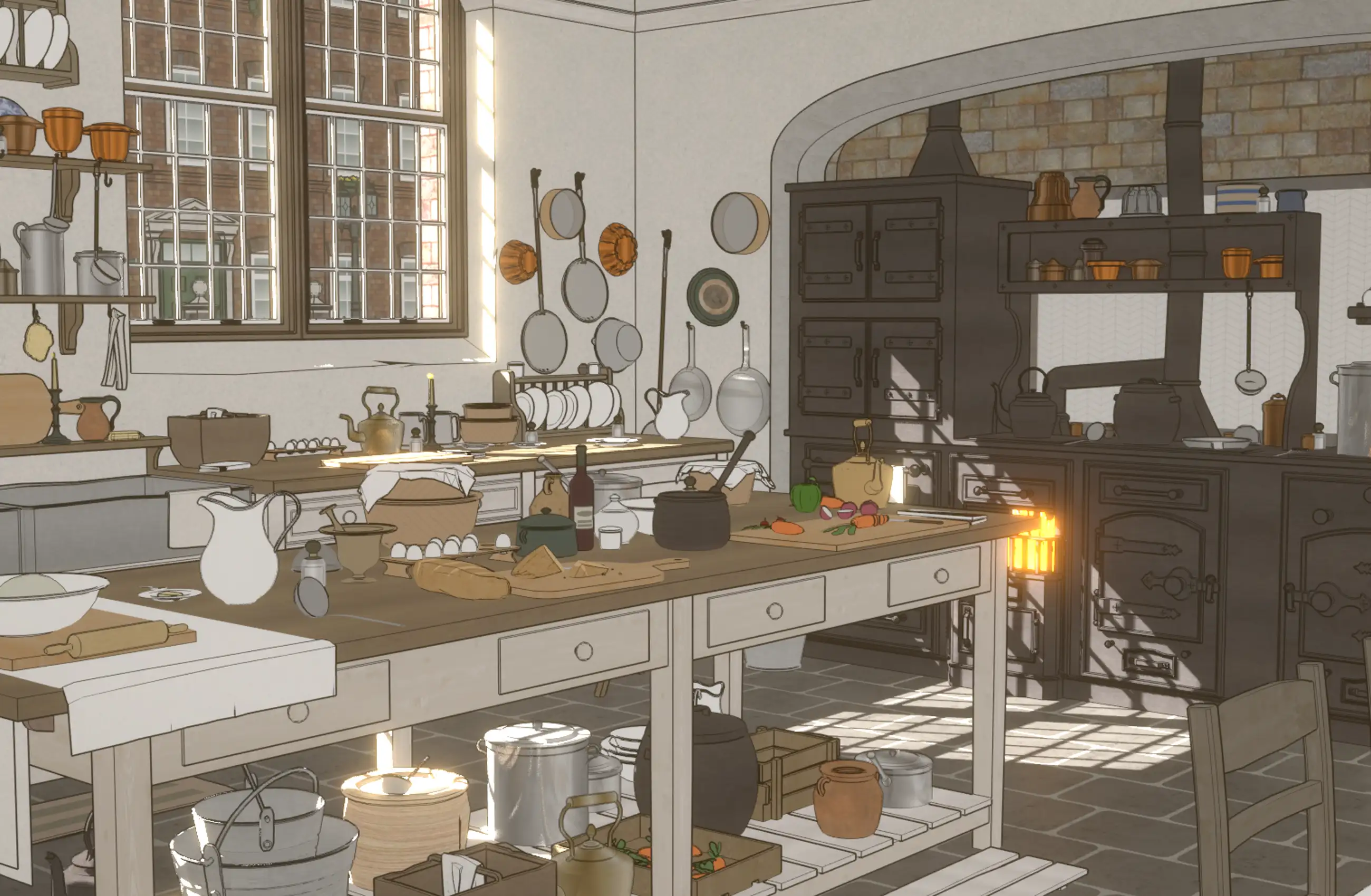 Kitchen - A modest but cozy Victorian house