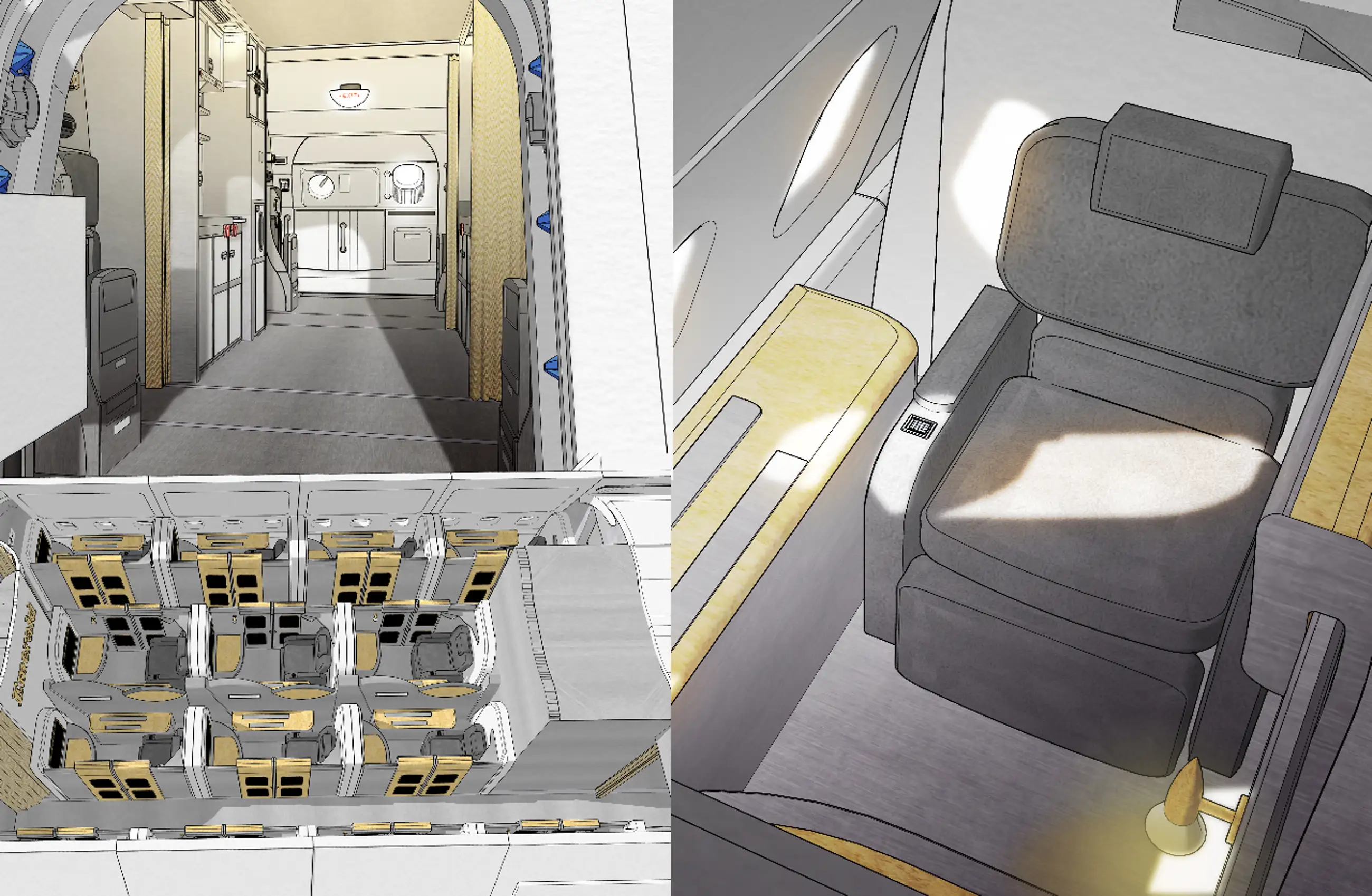 Airplane First-Class Interior