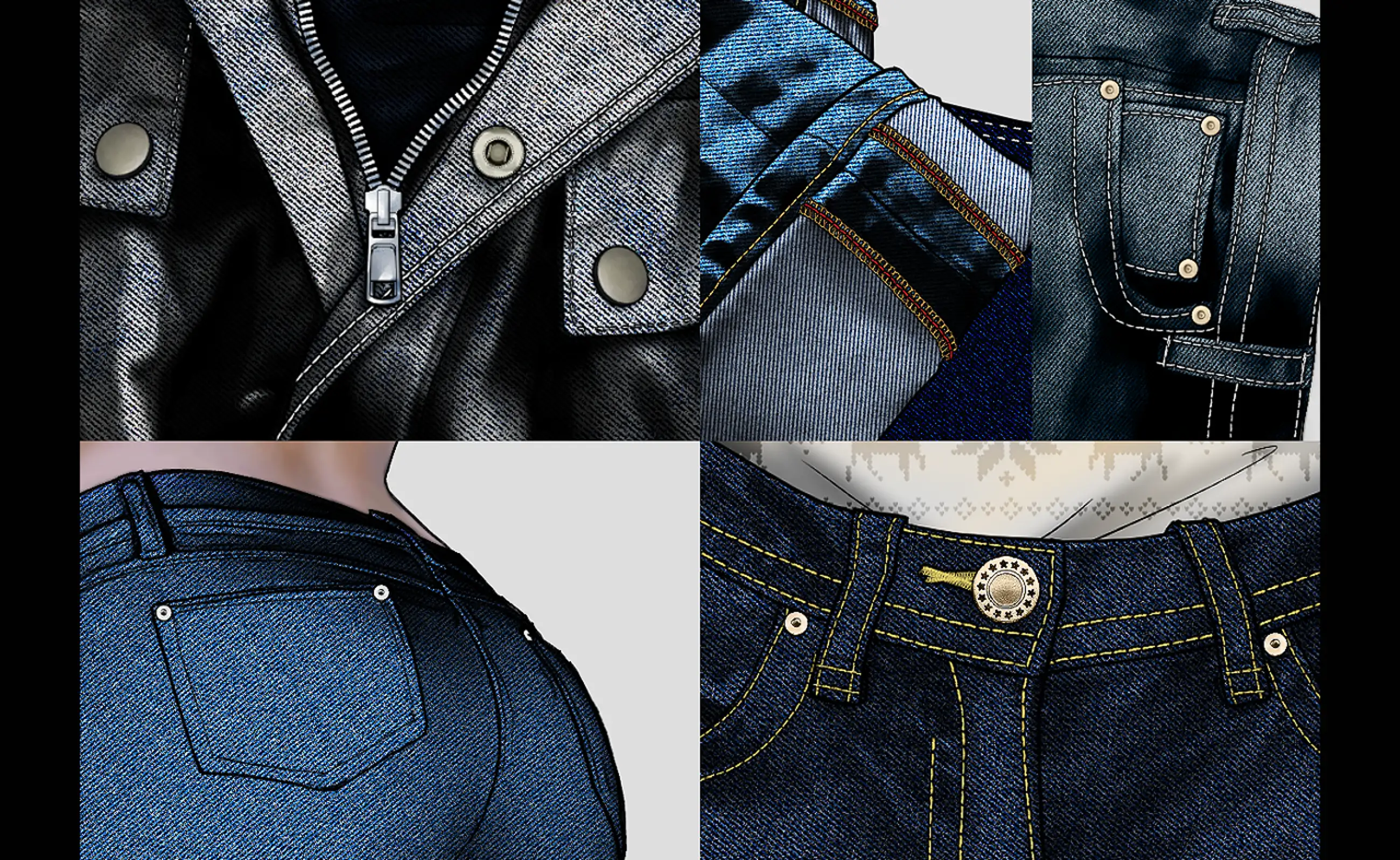 Denim/Outfits materials collection