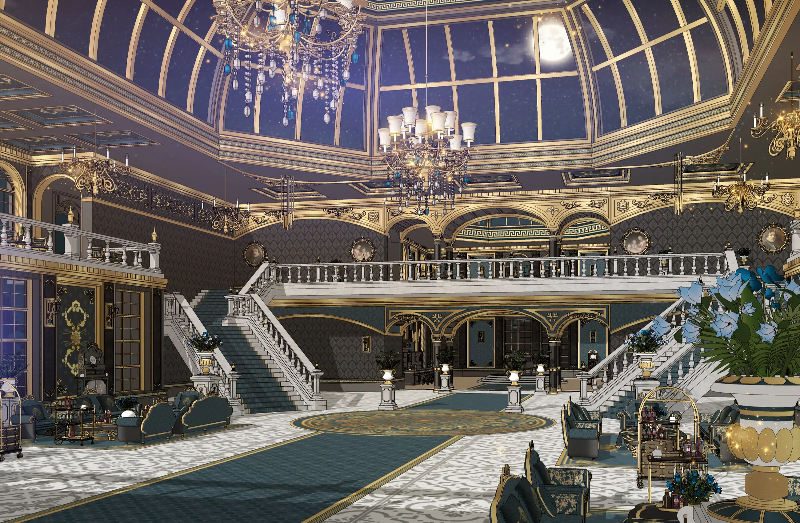 Black & Gold Lofan mansion that reminds me more and more - lobby