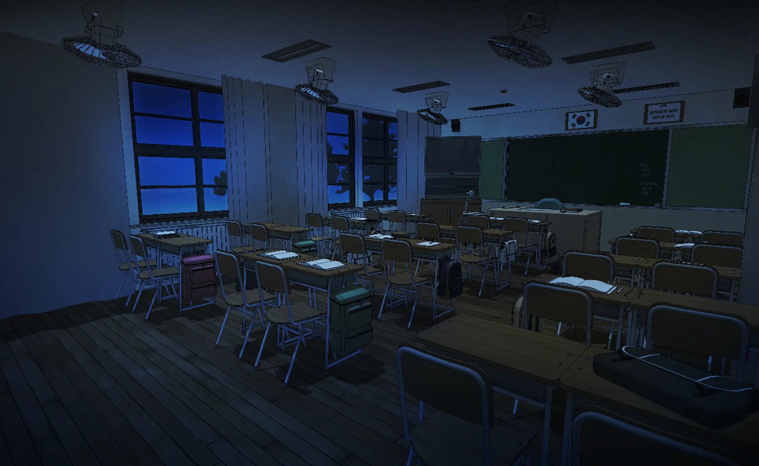 Small school in a countryside in the 2000s <Classroom>