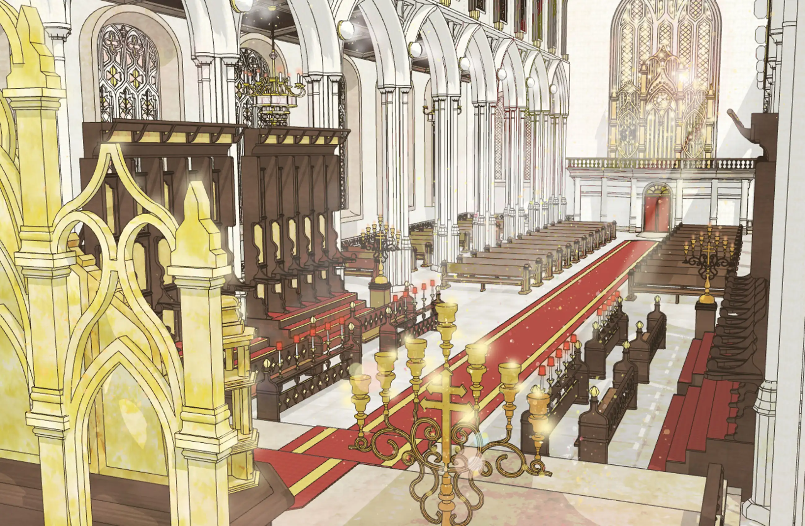 [Cathedral/Church] Royal Chapel and Priest's Room Set