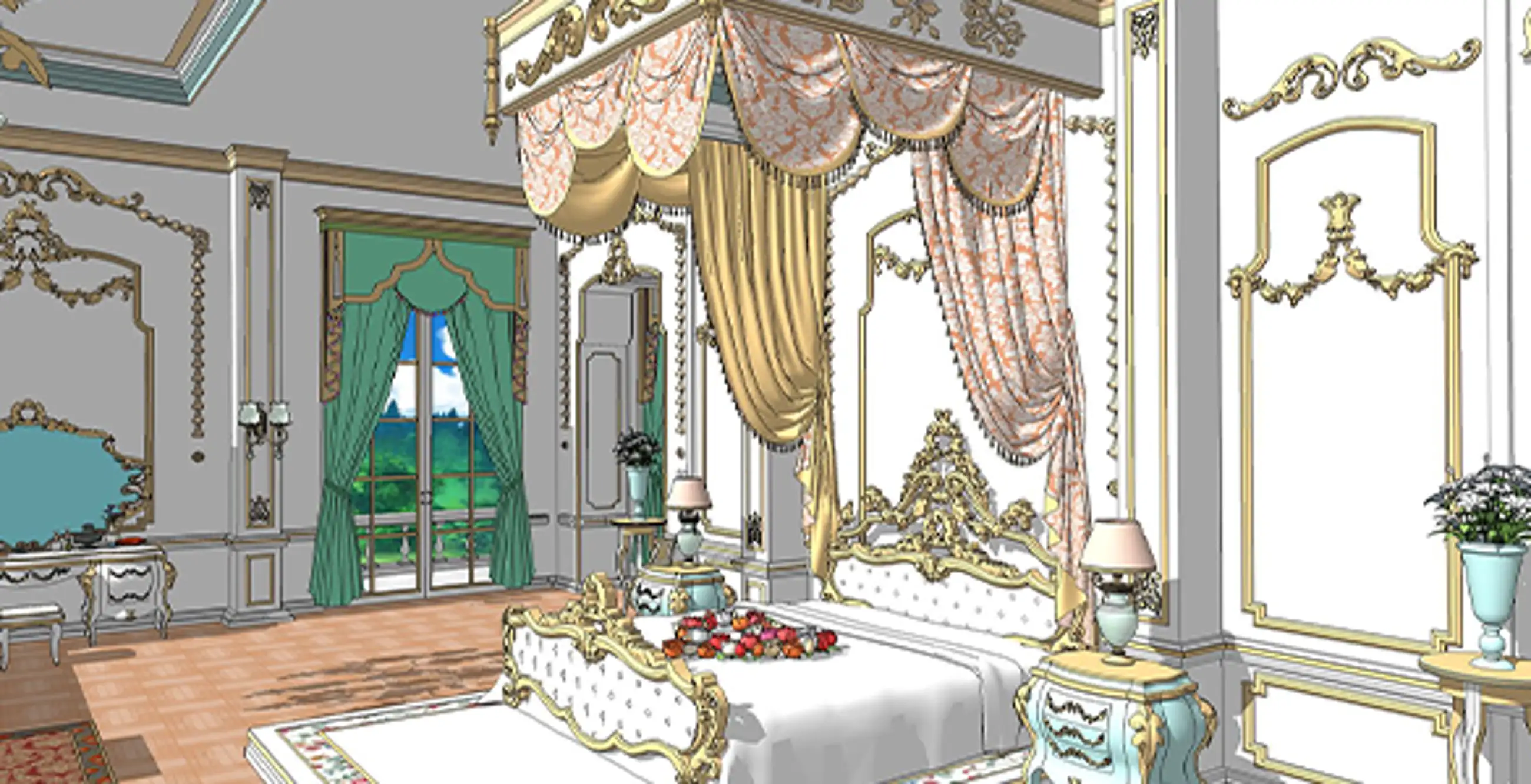 Romance Fantasy Luxury Mansion - Bedroom