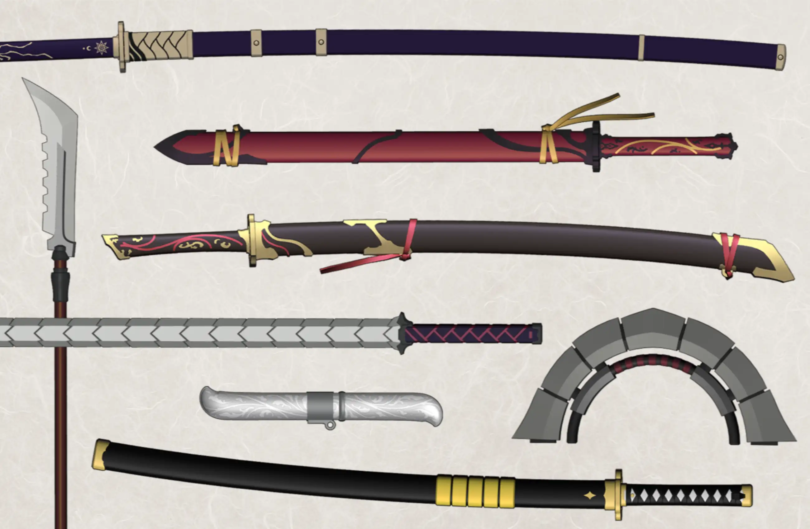 Clip Studio 3D Oriental Fantasy Weapon A - Sword Weapon