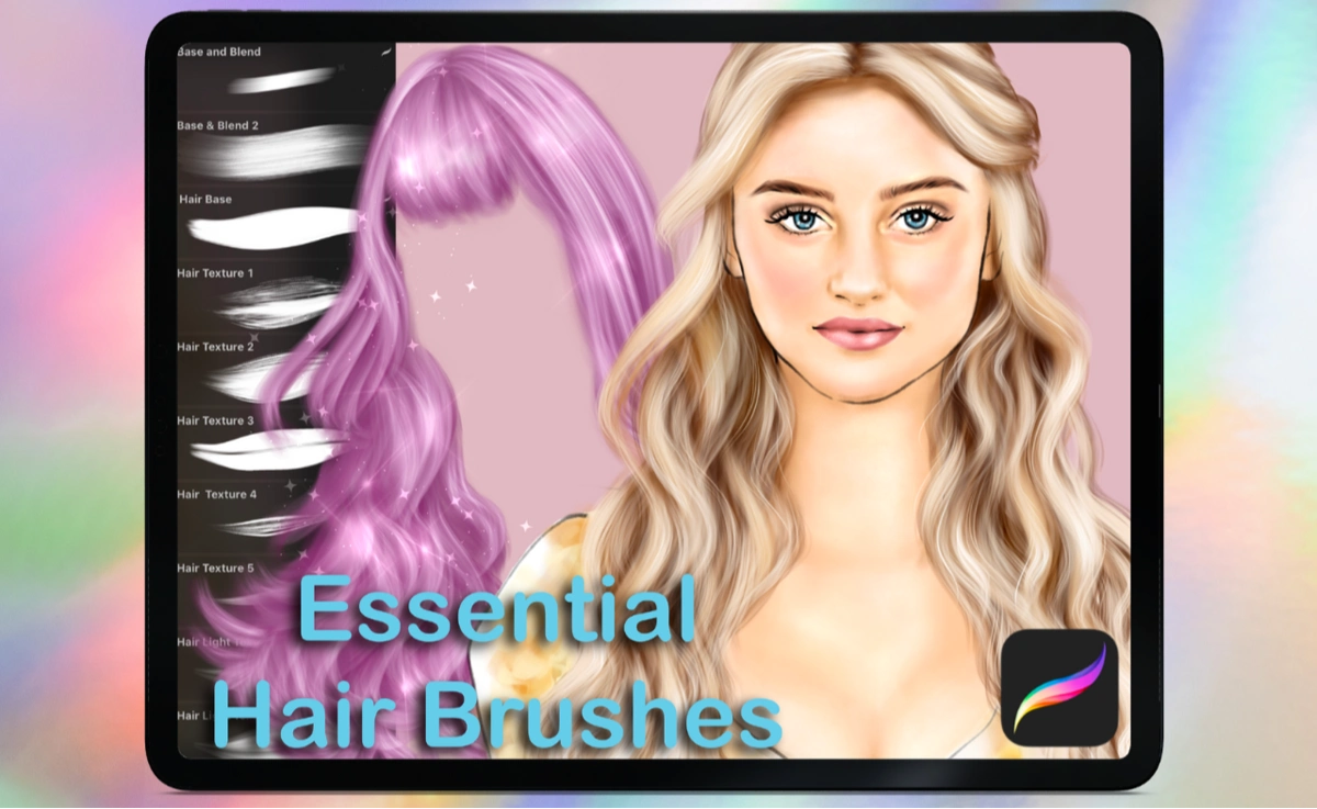 Procreate Essential Hair Brush