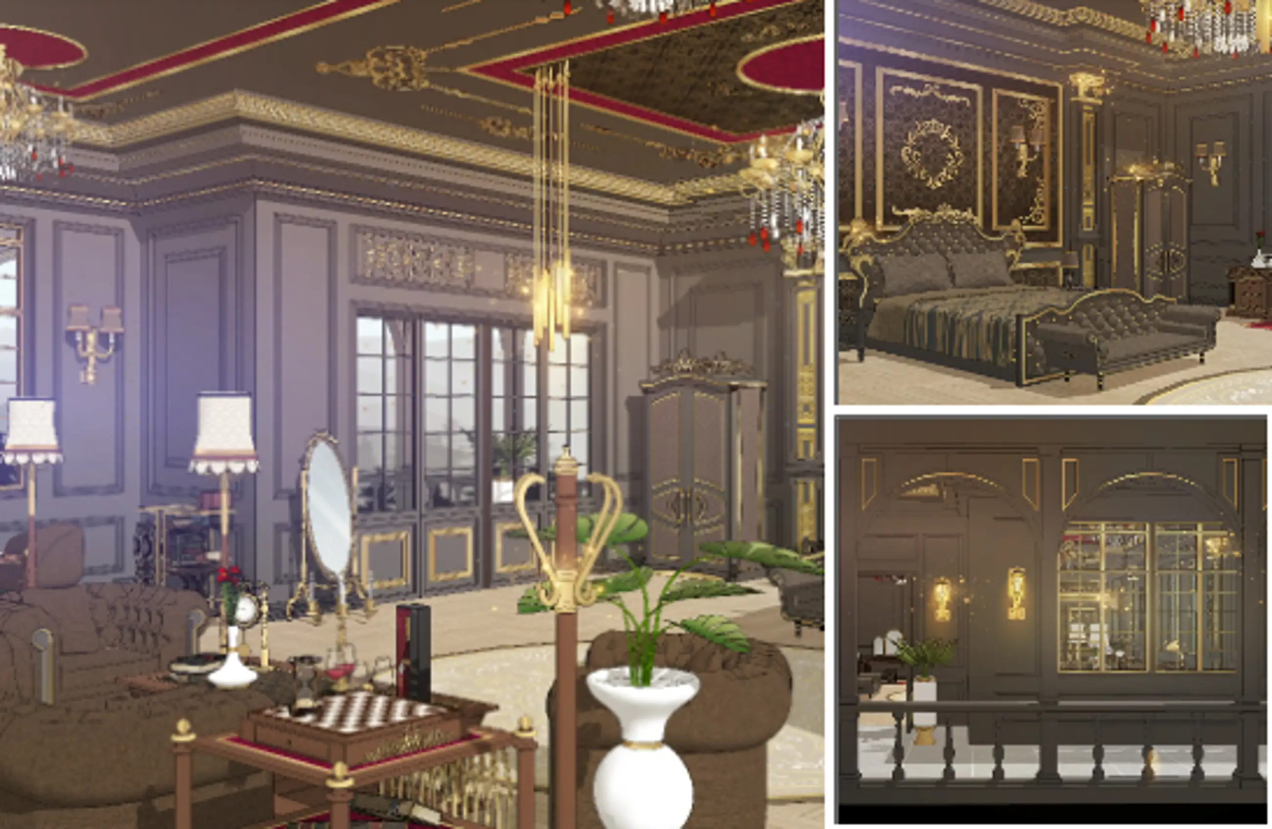Black & Gold Lofan mansion - Private room