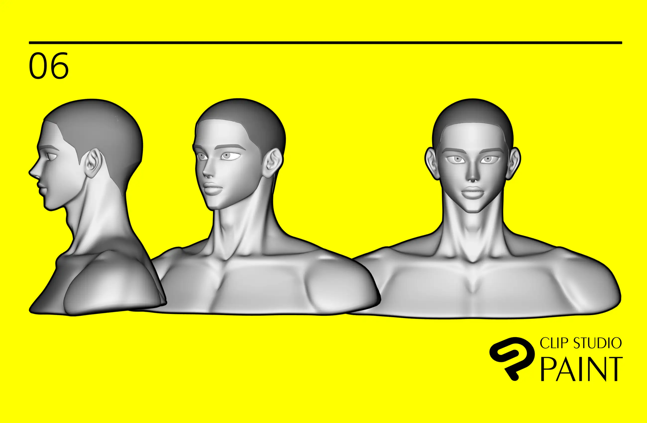 Poseable Head 3D Model (Rigged) - [V6]