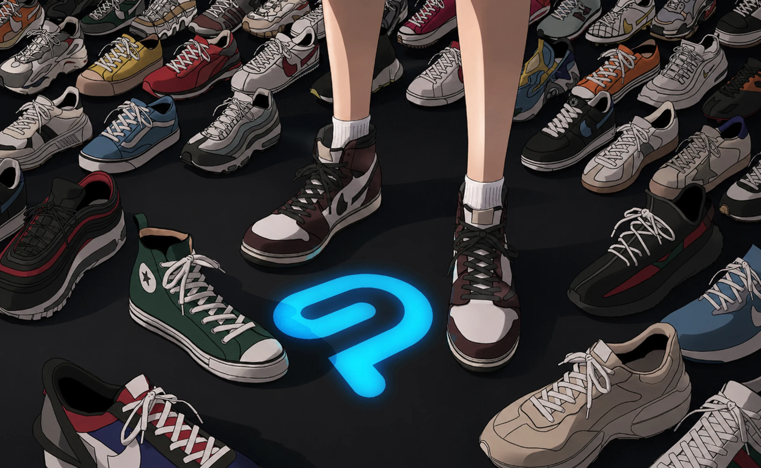 <Amazing foot pose shop A set> Sneakers