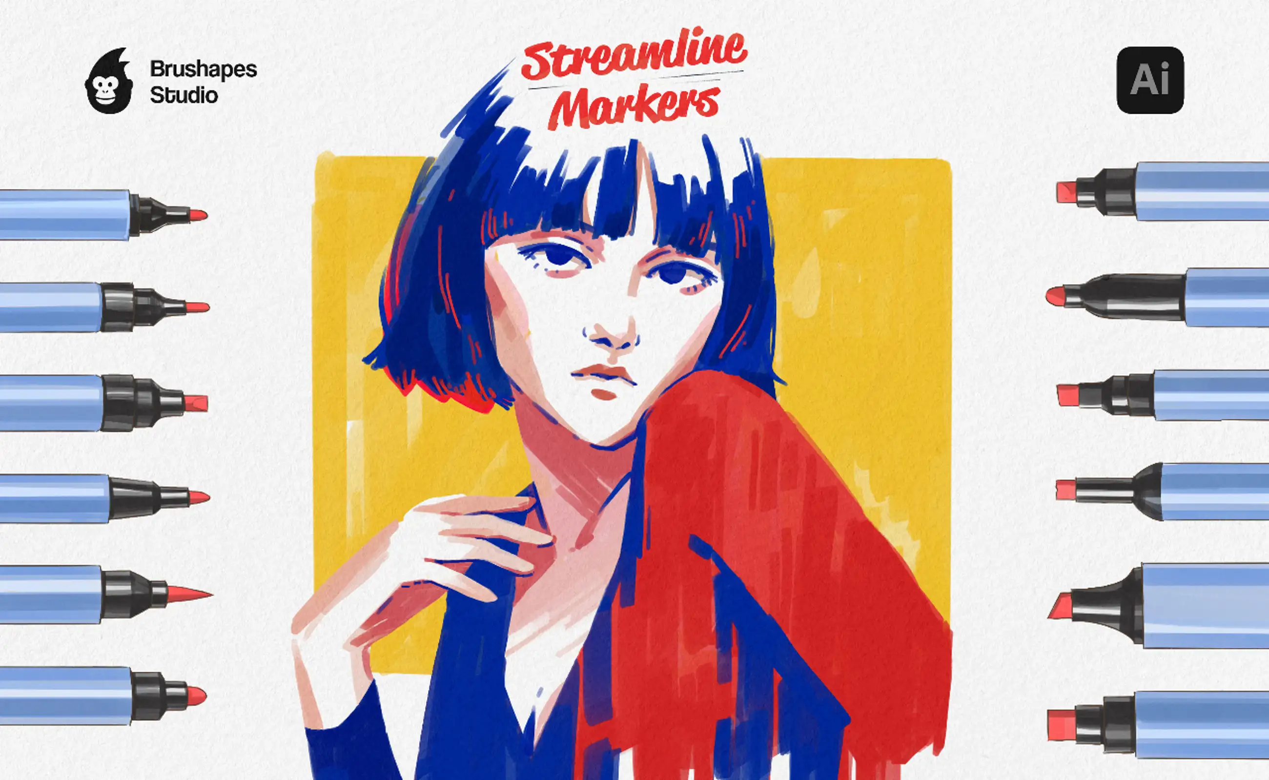 Streamline Illustrator Markers