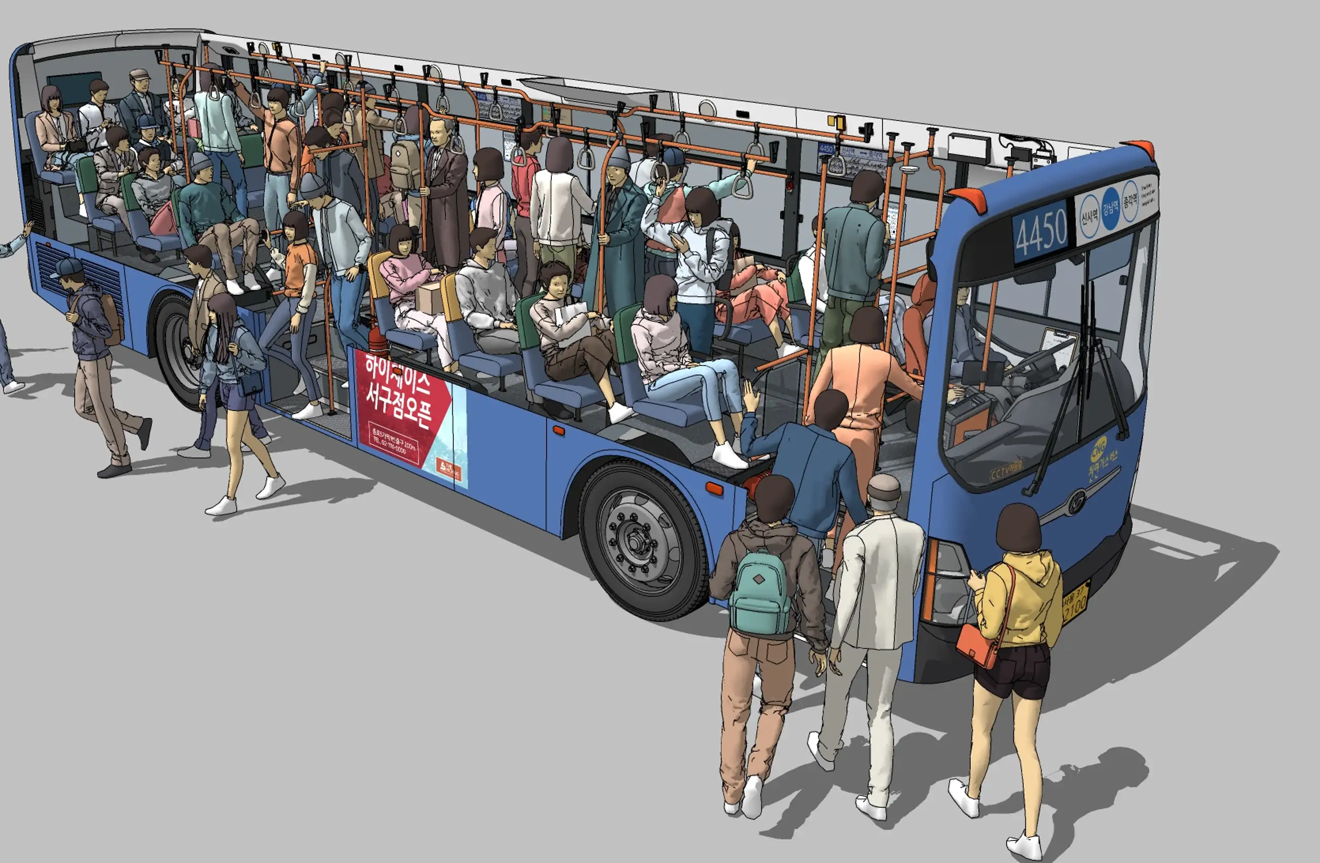 市内公交车+3D临时演员