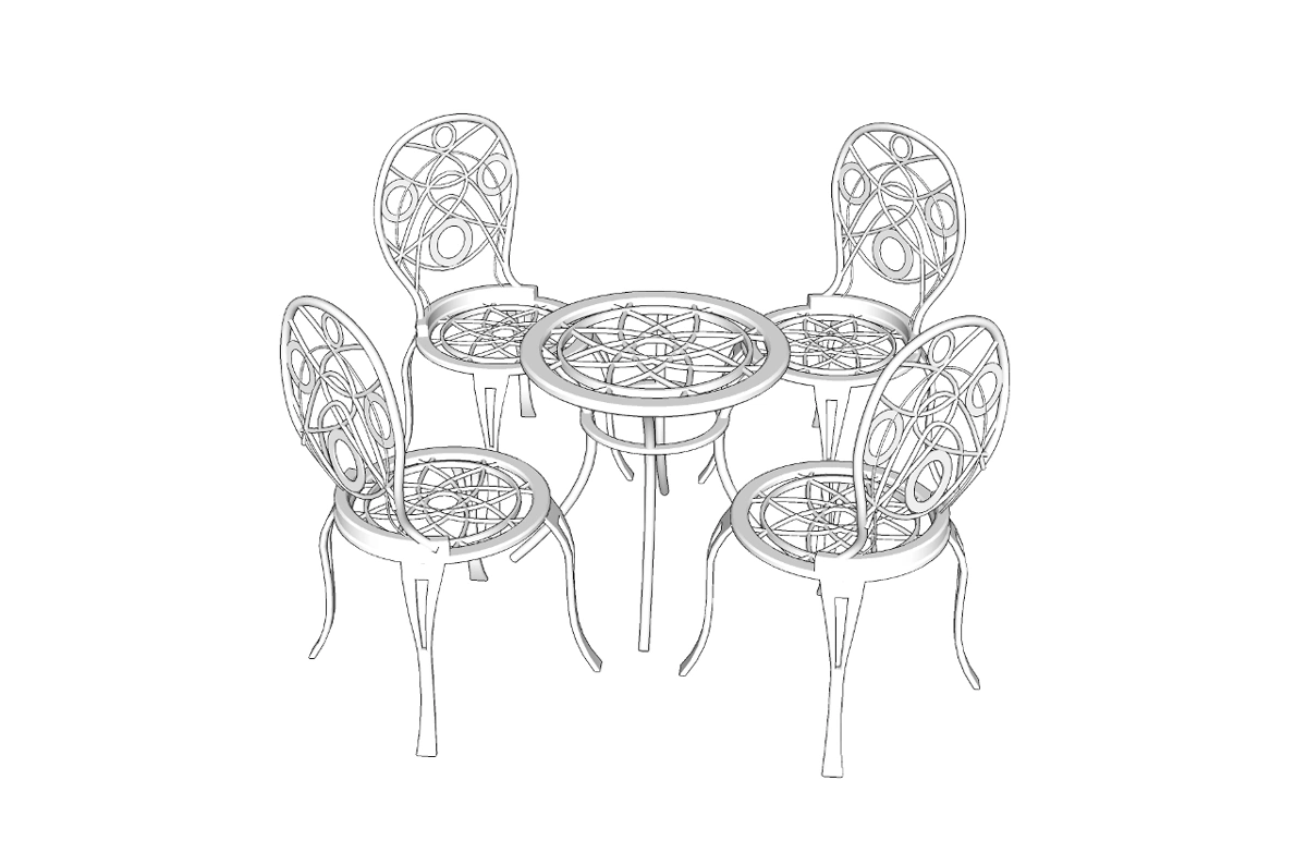 Outdoor garden table