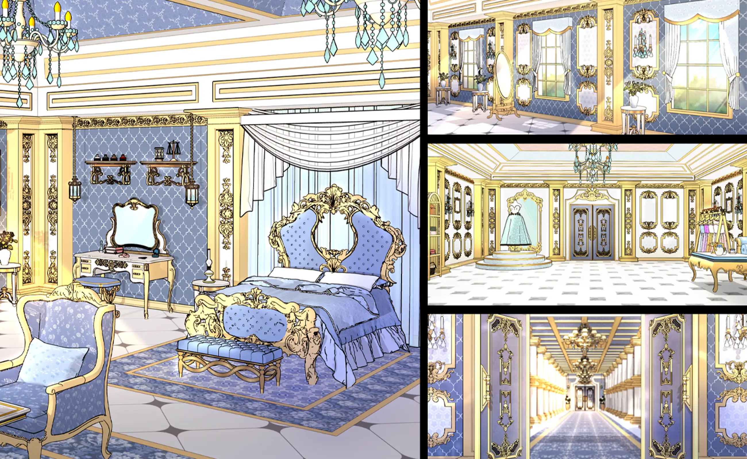 Fantasy bedroom set blue {3}