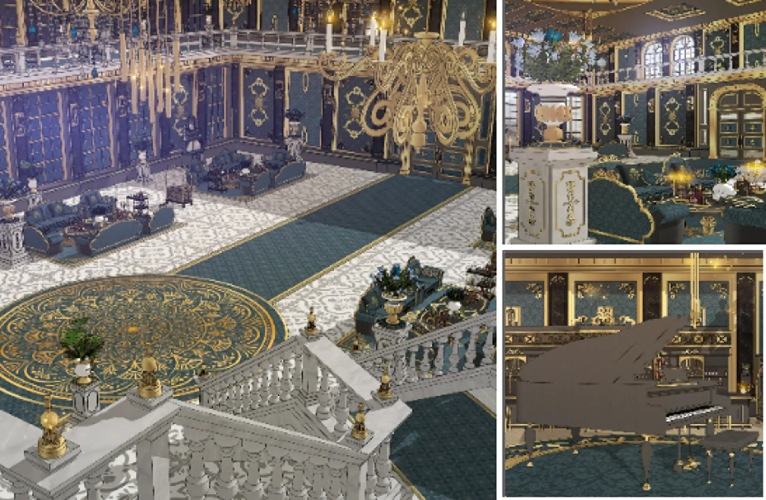 Black & Gold Lofan mansion that reminds me more and more - lobby