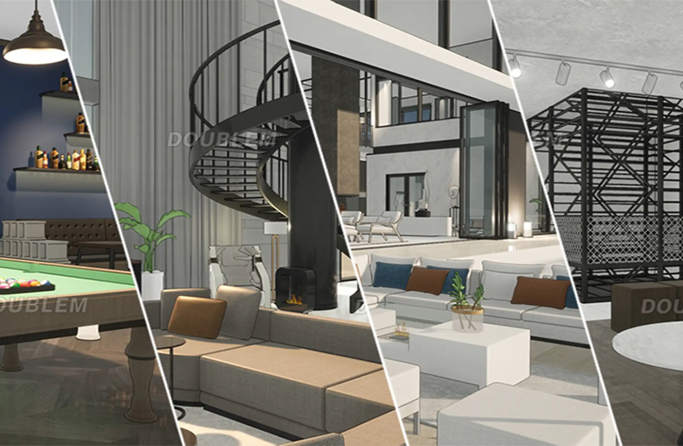 [SnapToon+SketchUp] Customizable Penthouse Set of 2