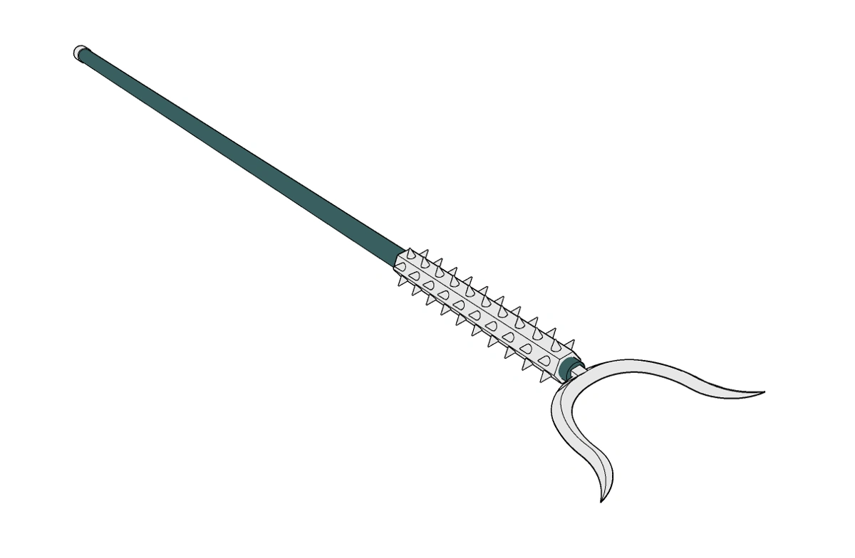 3D 무기 - 자차 사스마타 (일본 장병기, 창, 장창, 긴무기)