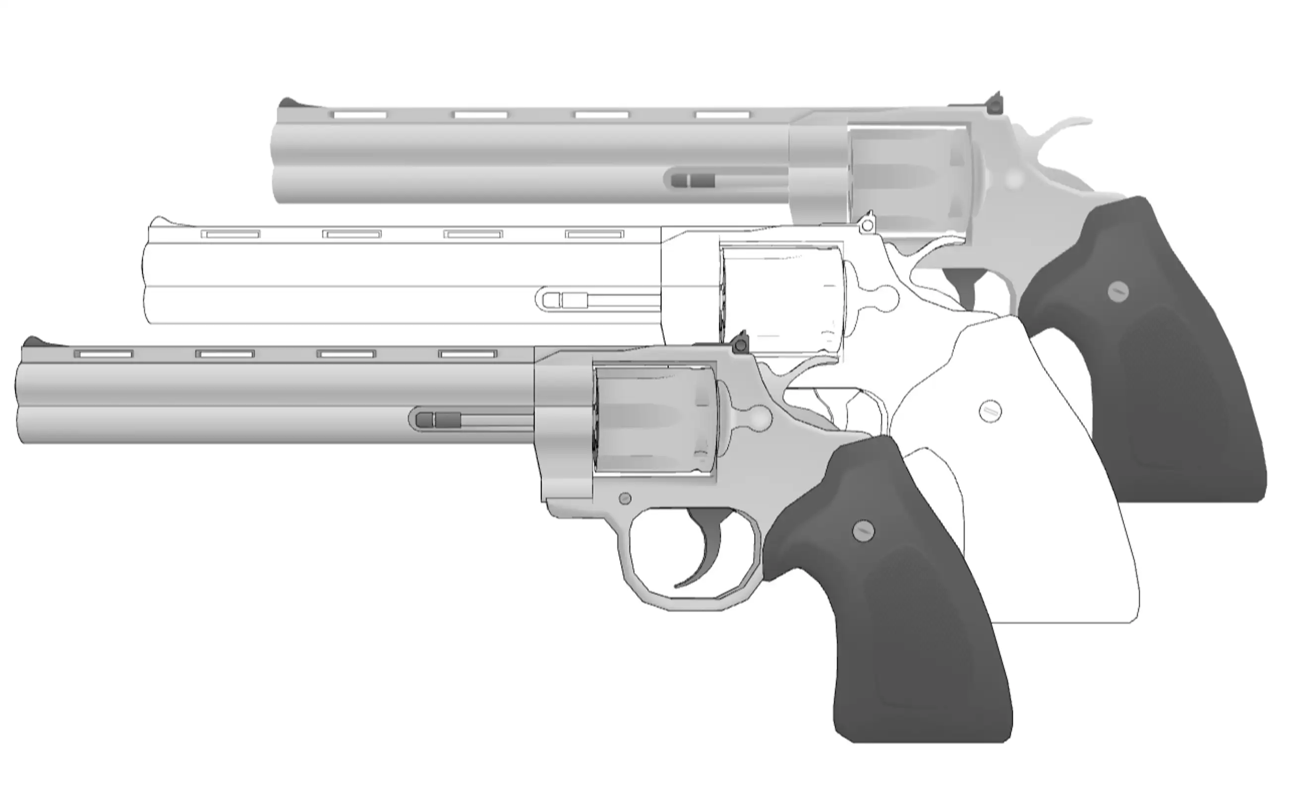 19世紀 トップブレイク リボルバー 手セット