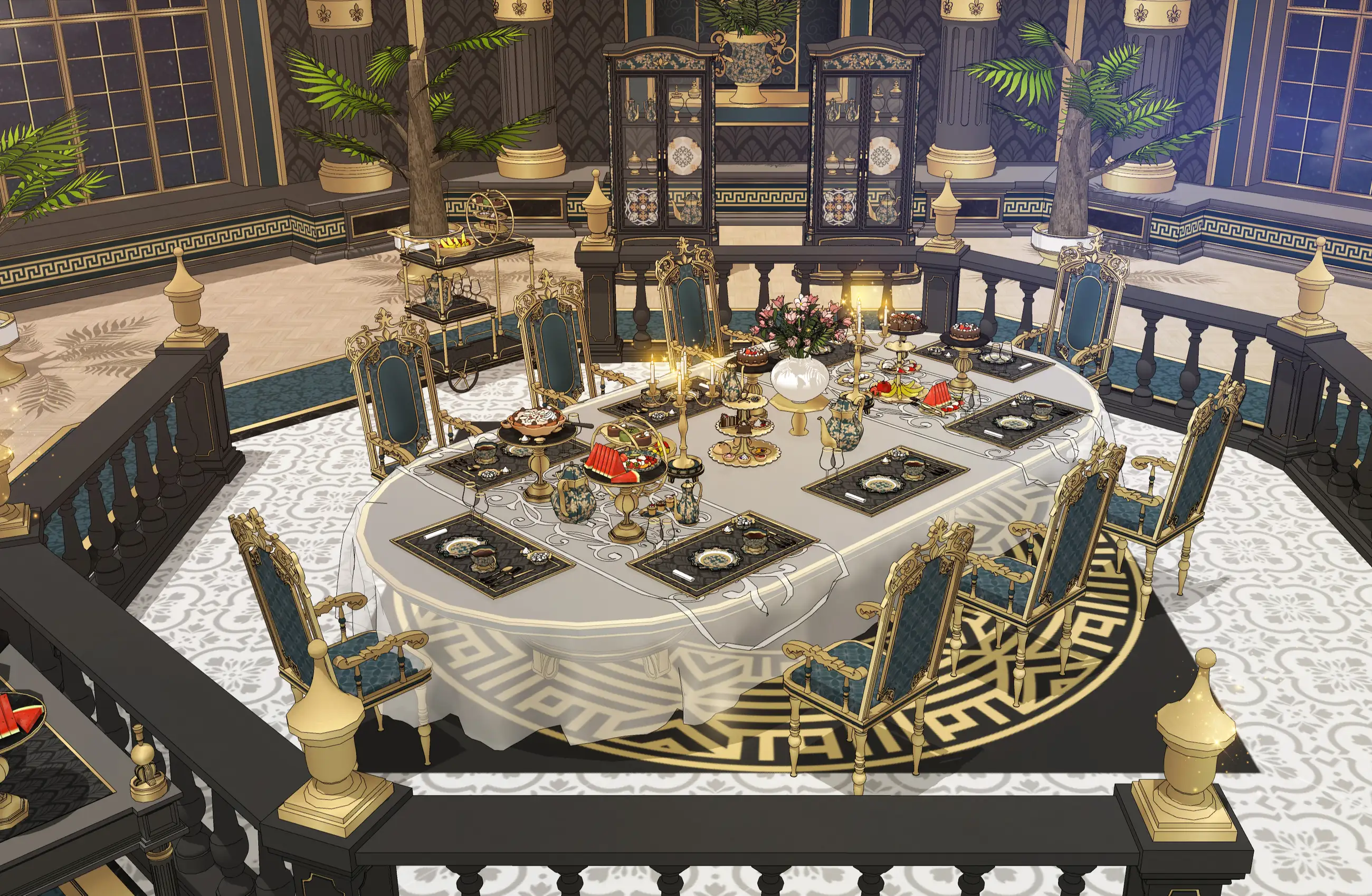 Black & Gold Lofan mansion that reminds me more and more - Tea Room