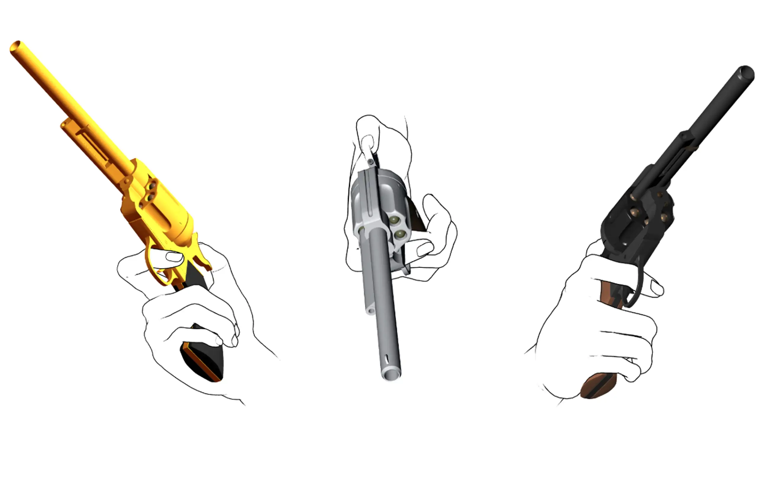 19世紀 トップブレイク リボルバー 手セット