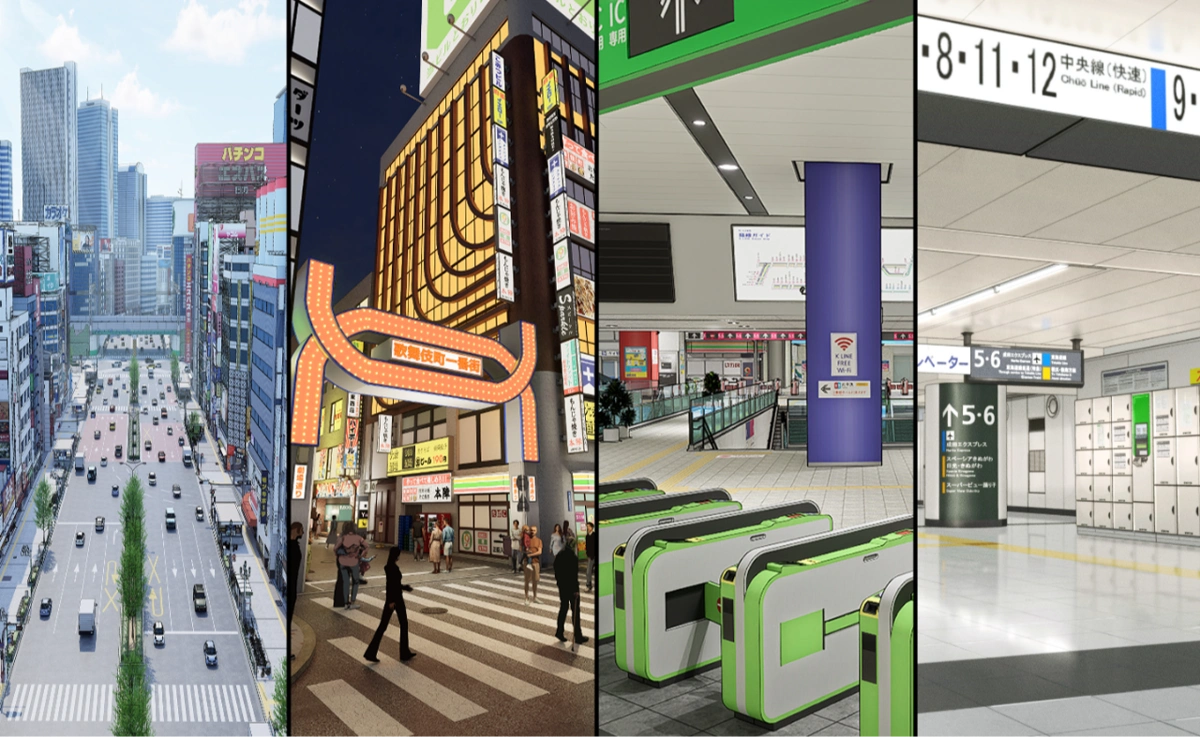 [Gift Presented] Shinjuku, Japan + 1st Street, Kabuki-cho + Subway ...