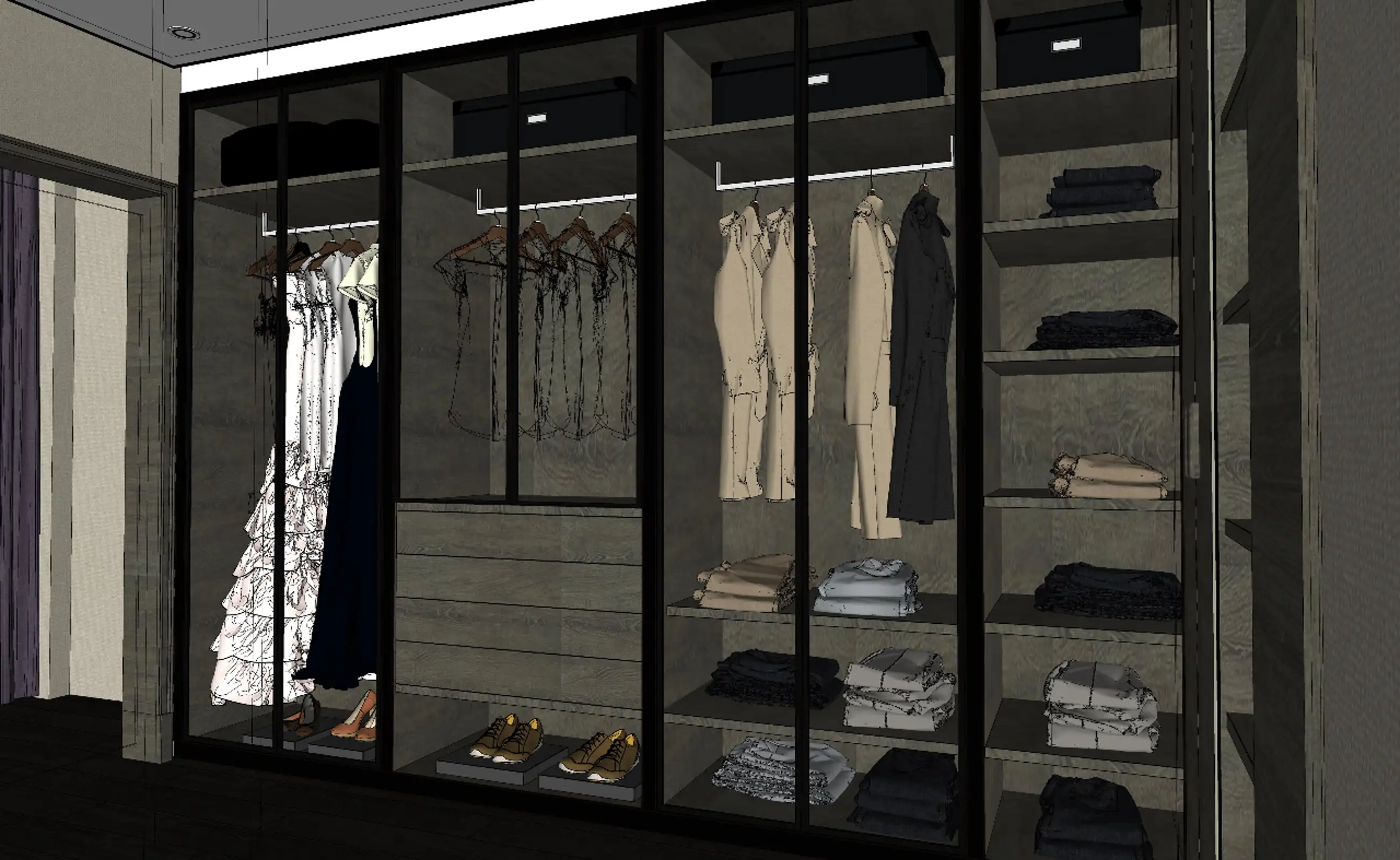 Modern dress room