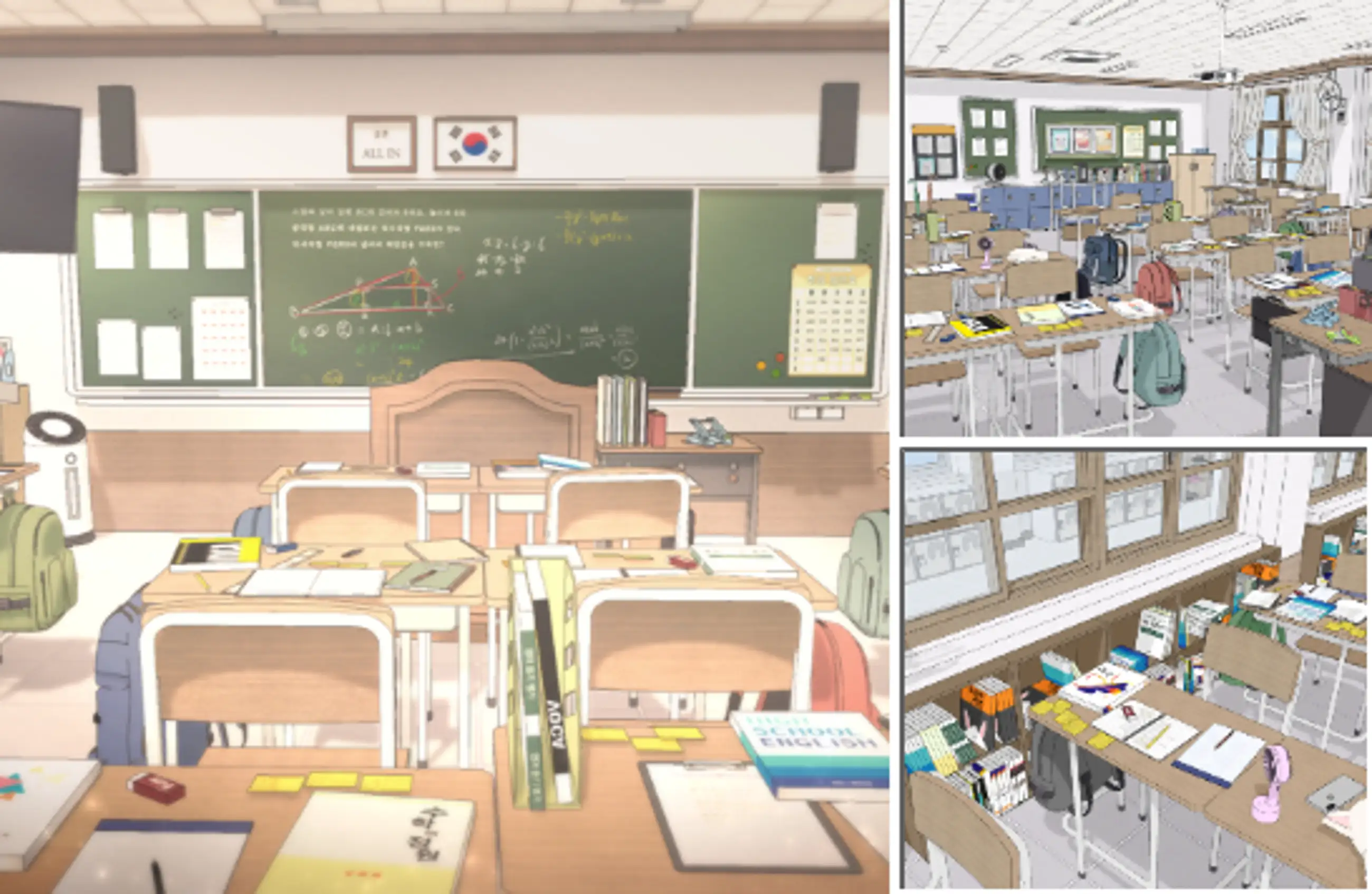 School Classroom & Hallway 01 (A Ver.)