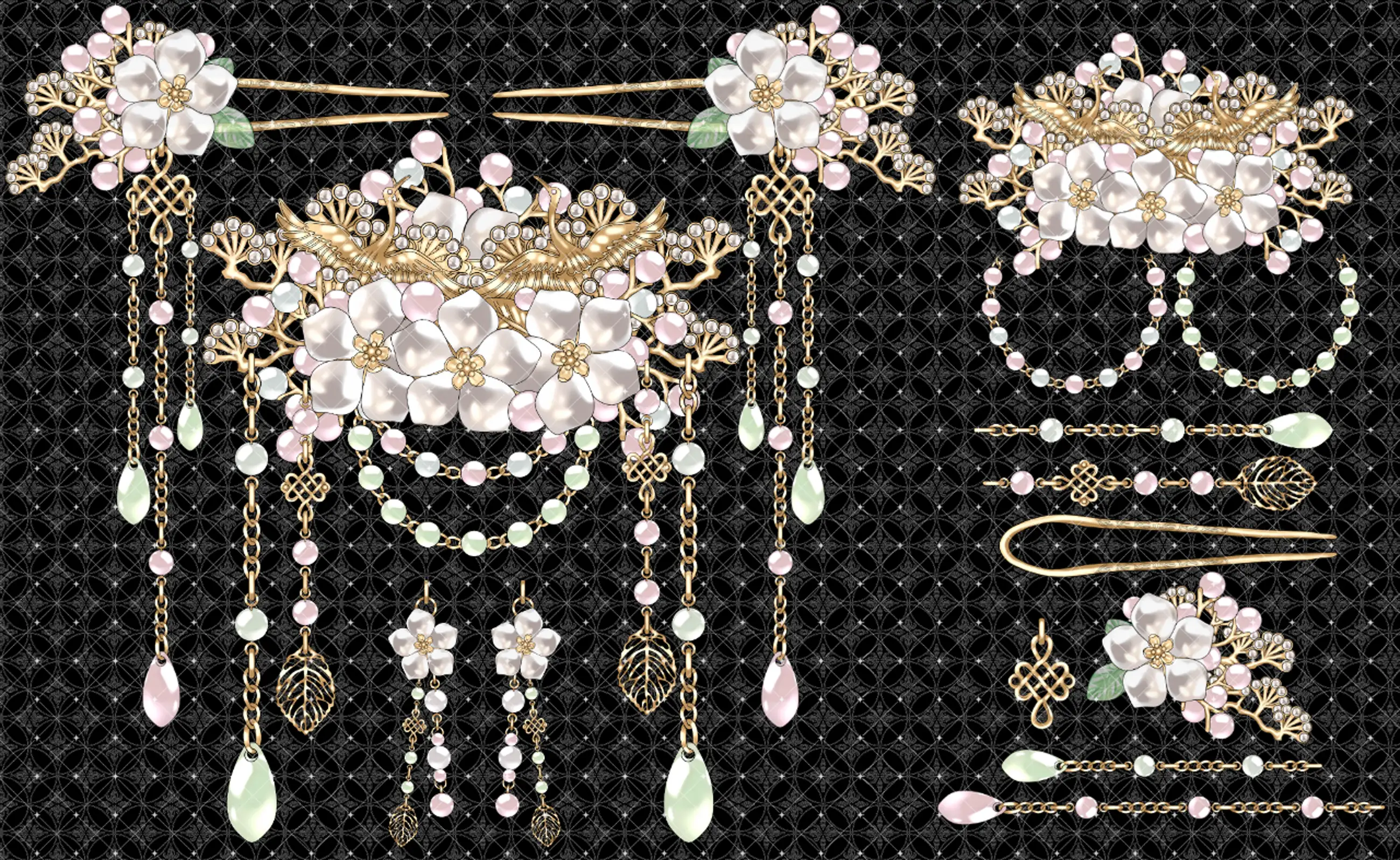 Oriental Jewelry Set-03