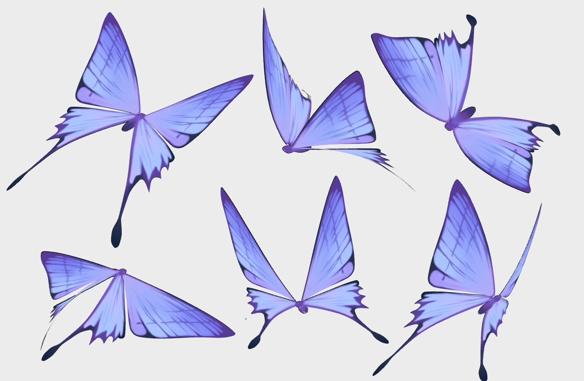 3D Modeling Hand Map Butterfly Series_Ice Butterfly