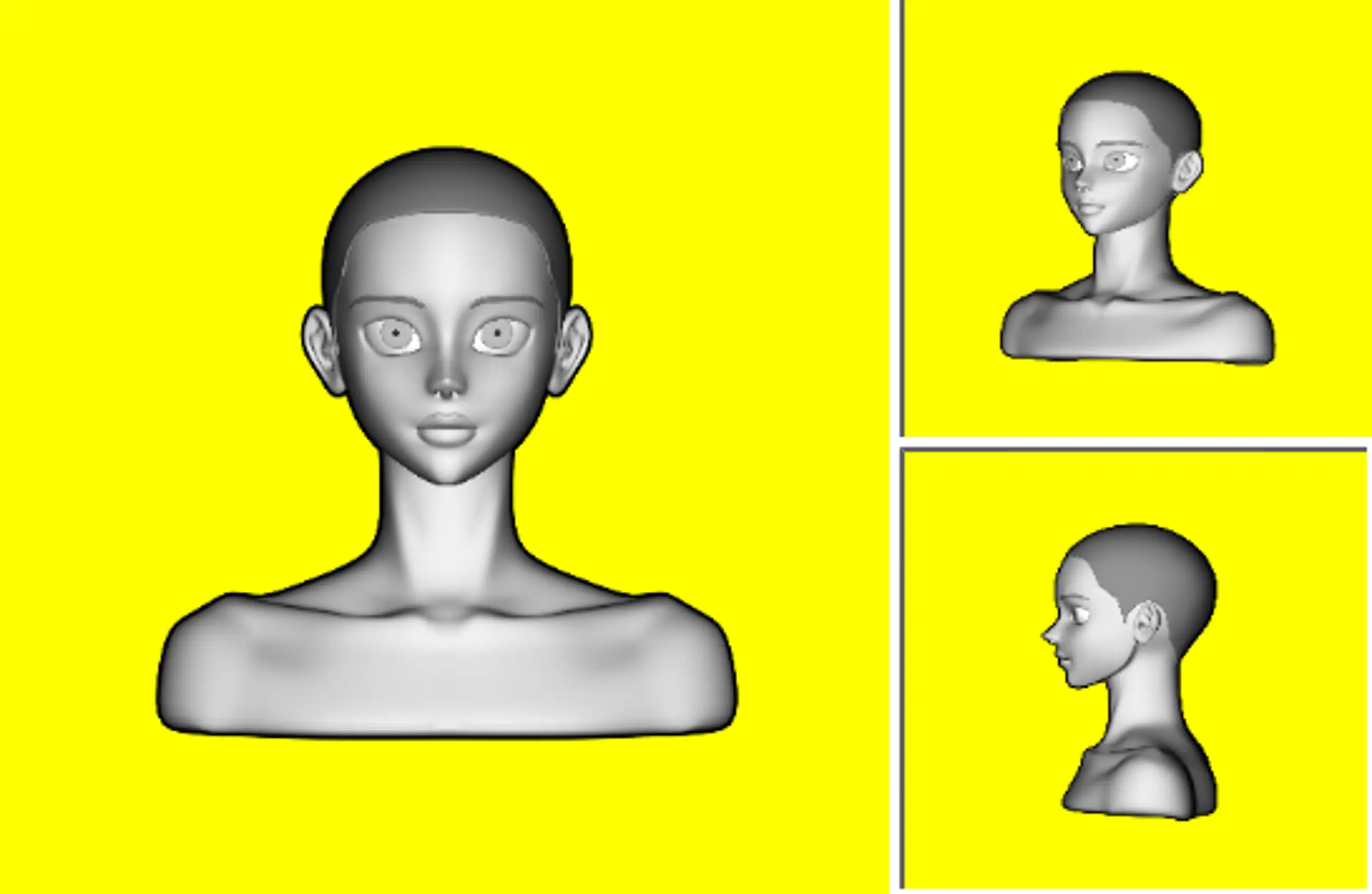 Poseable Head 3D Model (Rigged) - [V1]