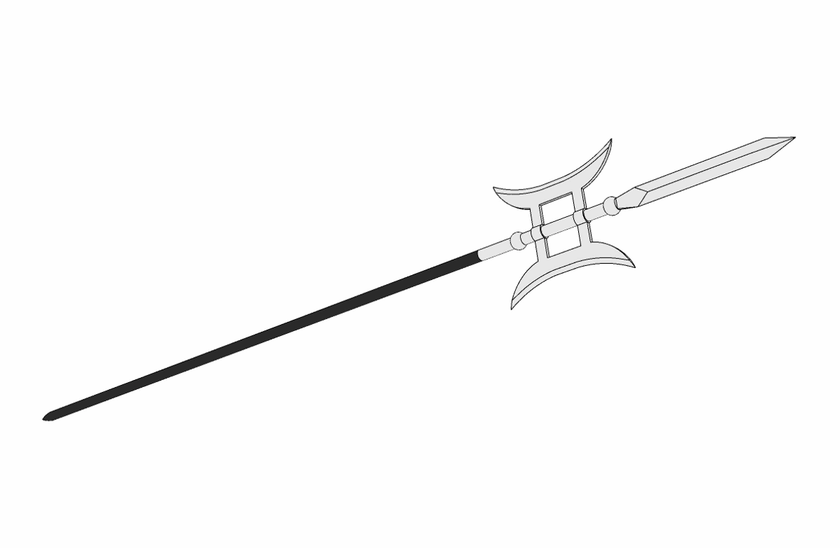 3D Weapon - Bangcheongeuk Hwang Tien-chi (Chinese Spear, Polearm)