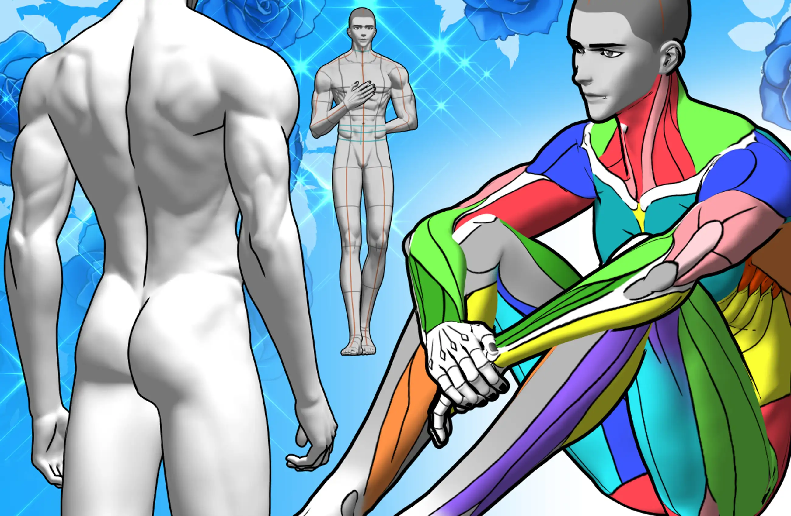 3D Muscular Man for CSP (A2)
