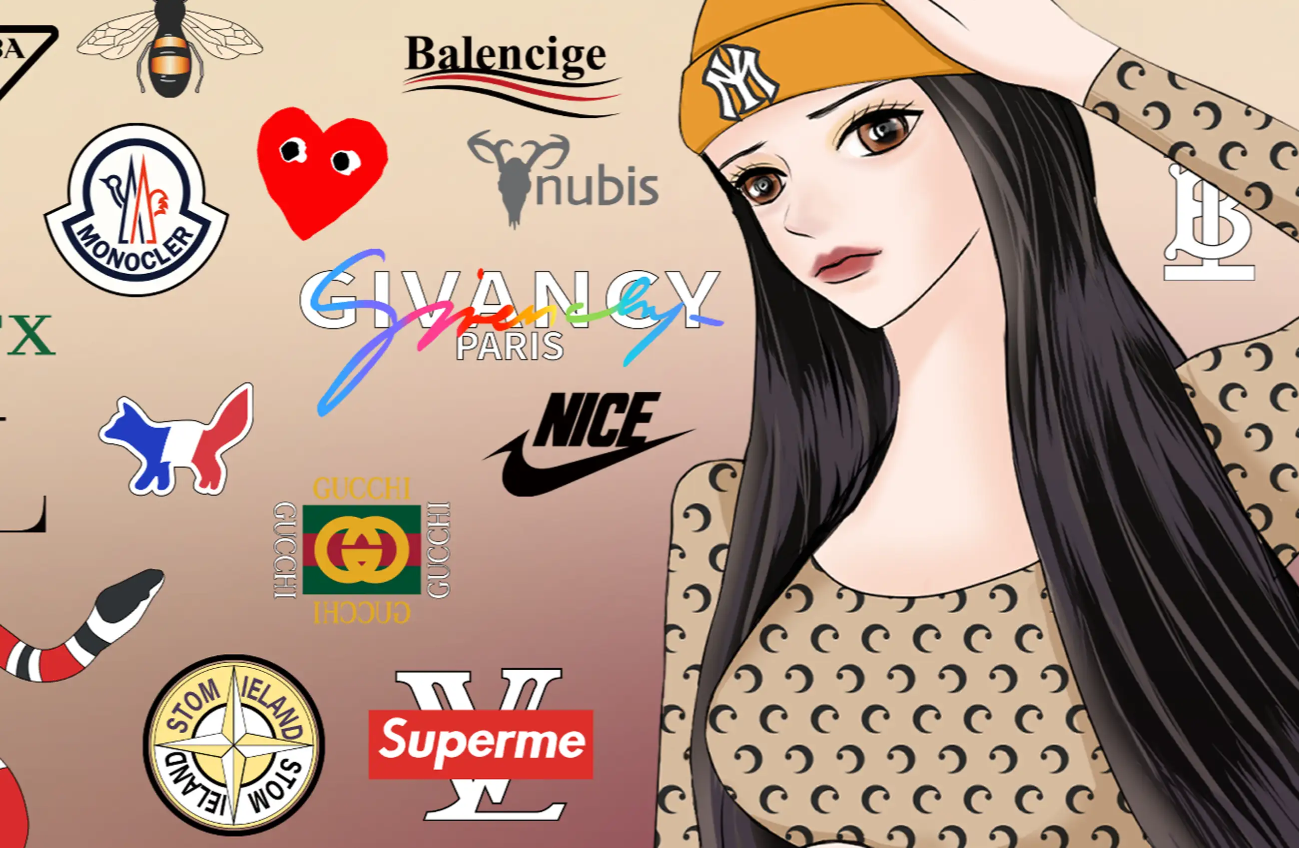 Logos and patterns of 164 fashion brands! (png logo 445 types of patterns 140 types)