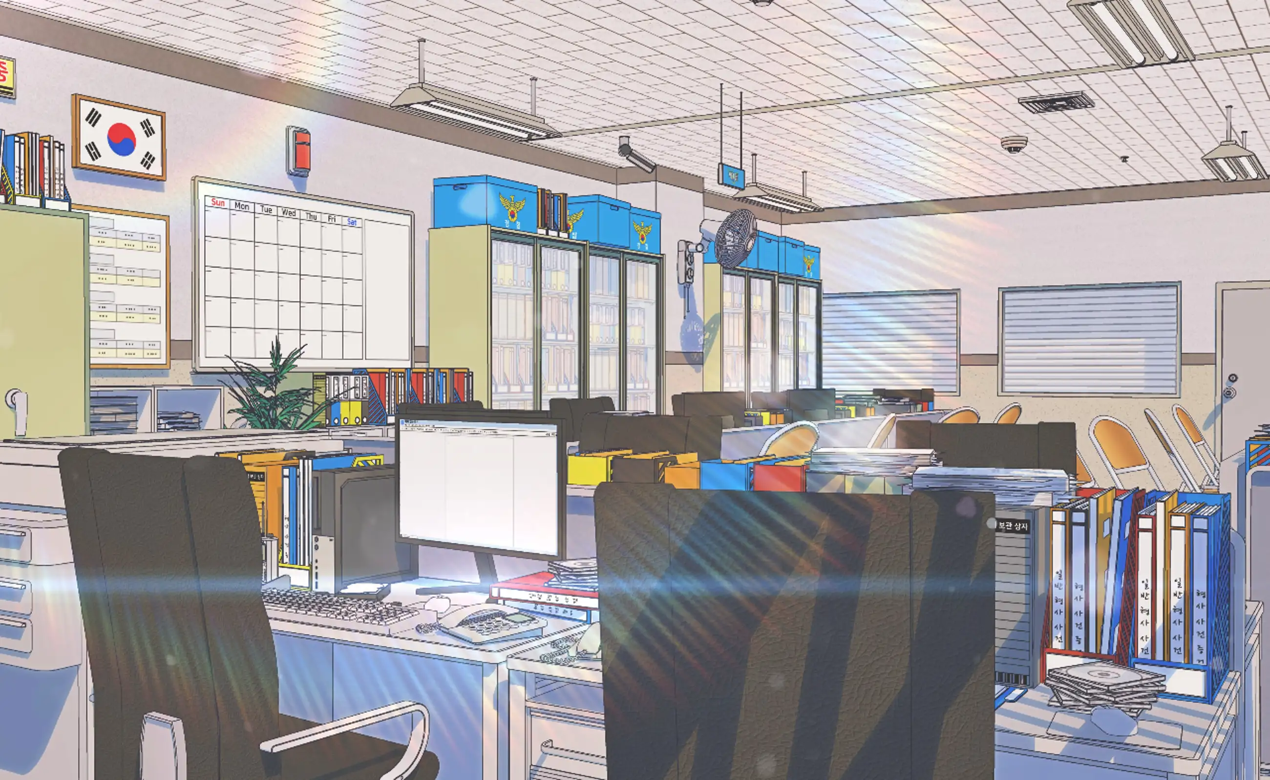 웹툰배경 경찰서