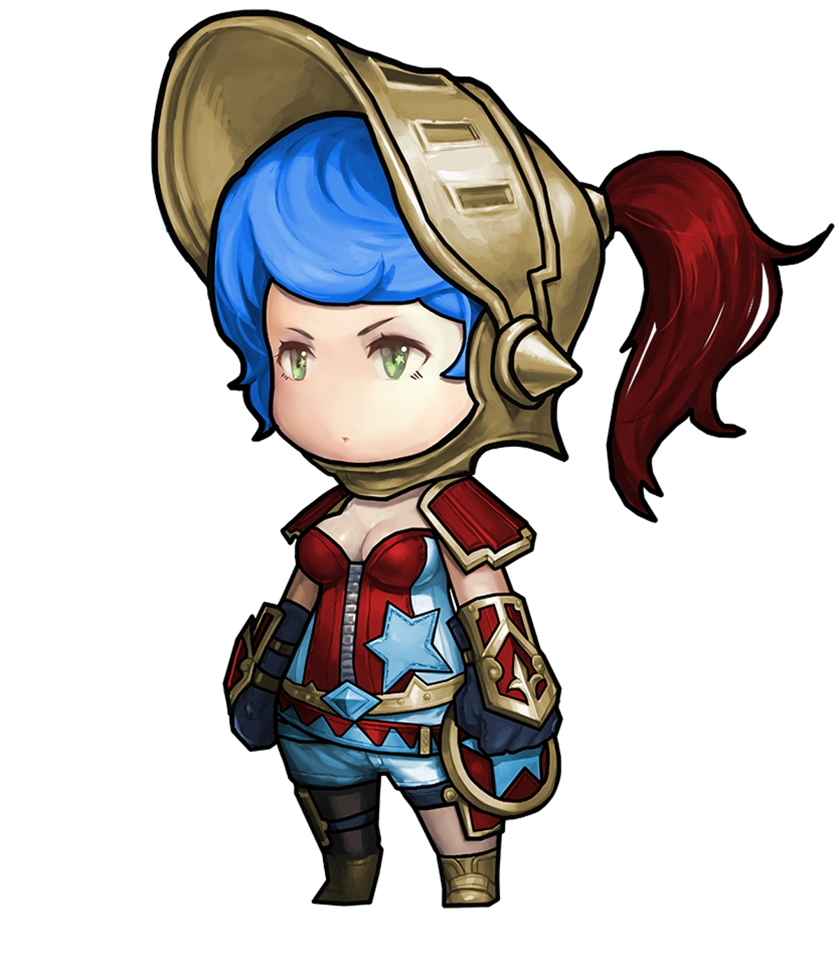 Helmet wearing girl (skyblue)